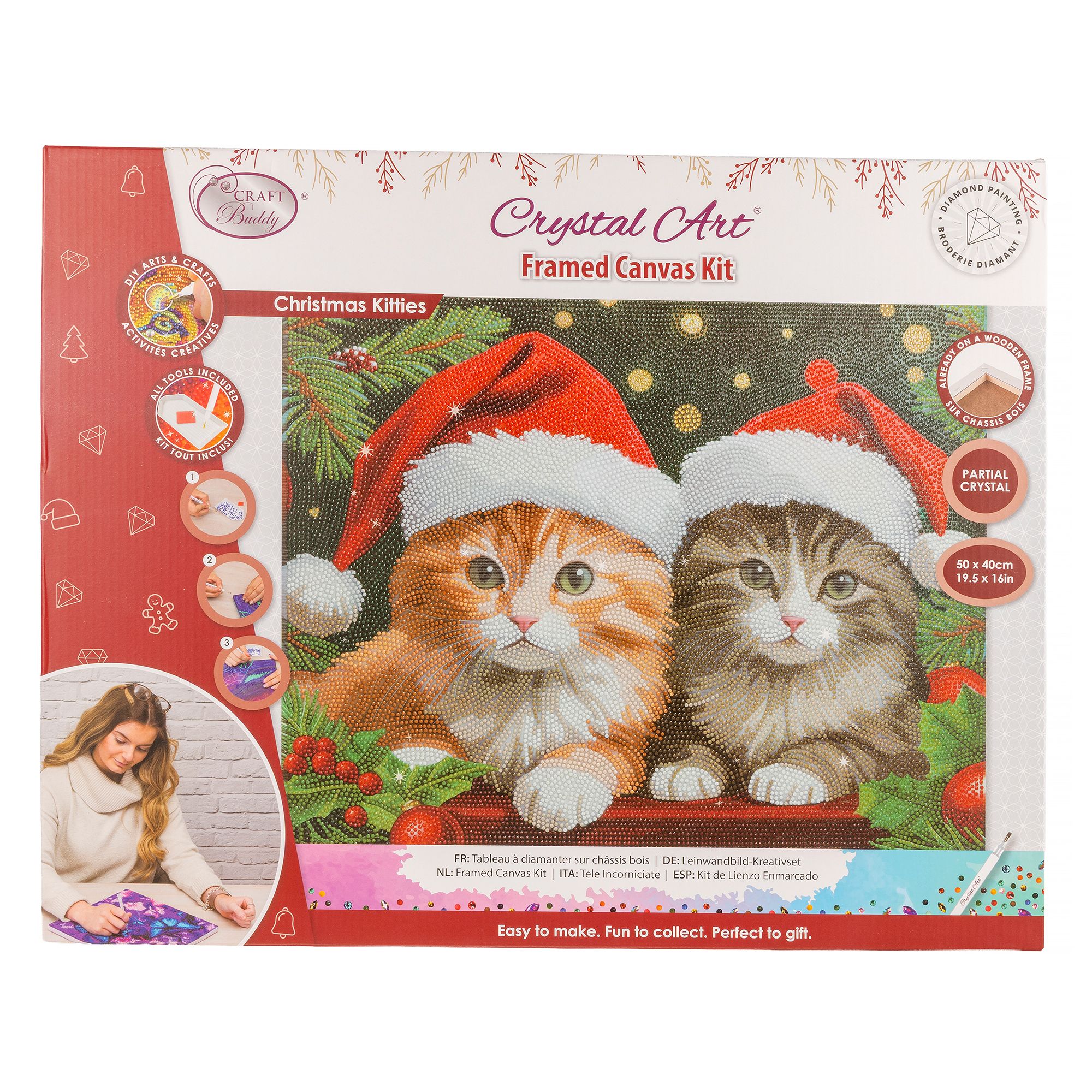 CRAFT BUDDY™ Diamond Painting Bild 40x50cm Katzen 5tlg.