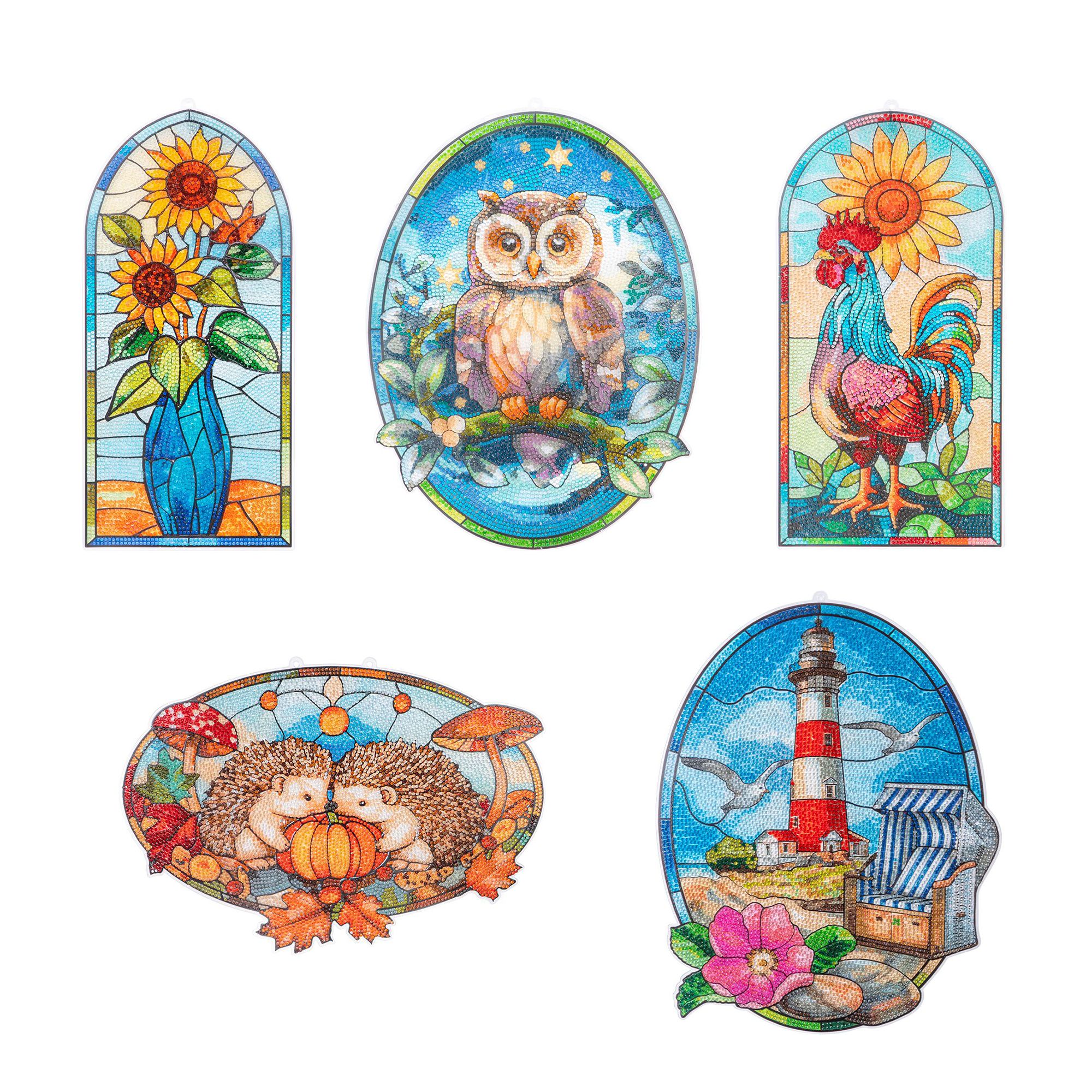 KARIN JITTENMEIER Diamond Painting Fensterbilder versch. Designs 10tlg.