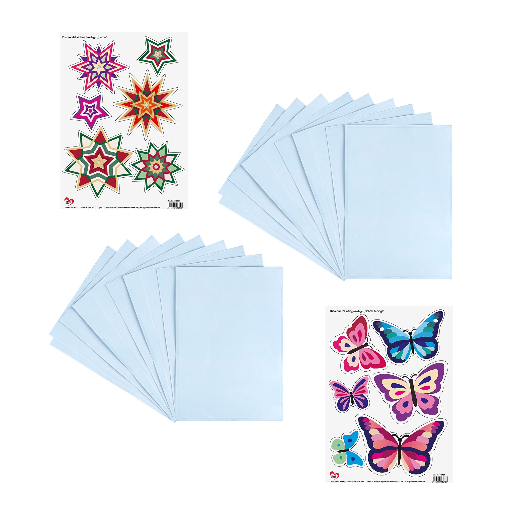 KARIN JITTENMEIER Kreativ-Set statische Folie inkl. Klebeschicht 22tlg.