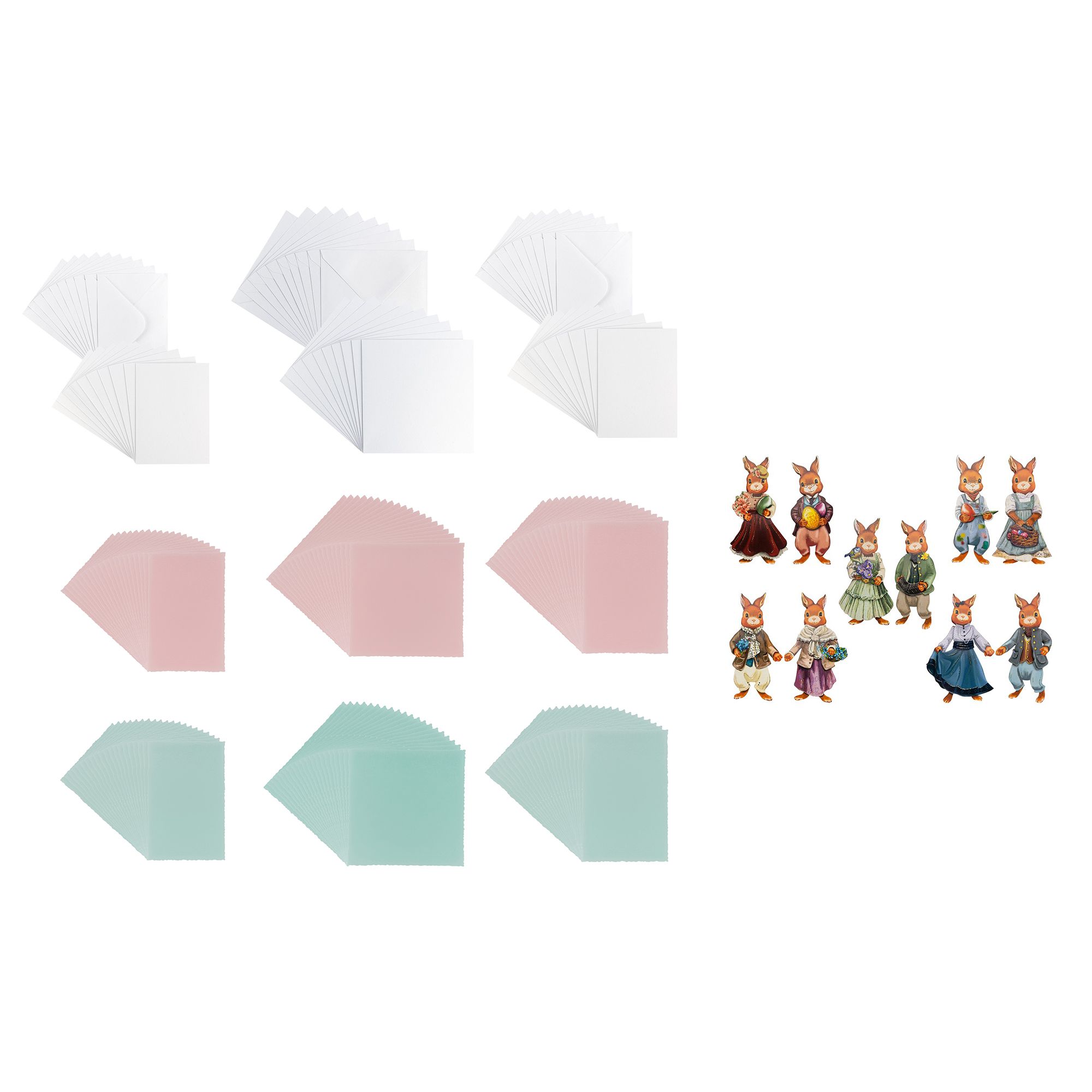 KARIN JITTENMEIER Grußkarten-Set 3D Motive & Transparentpapier Aufleger, 190tlg.