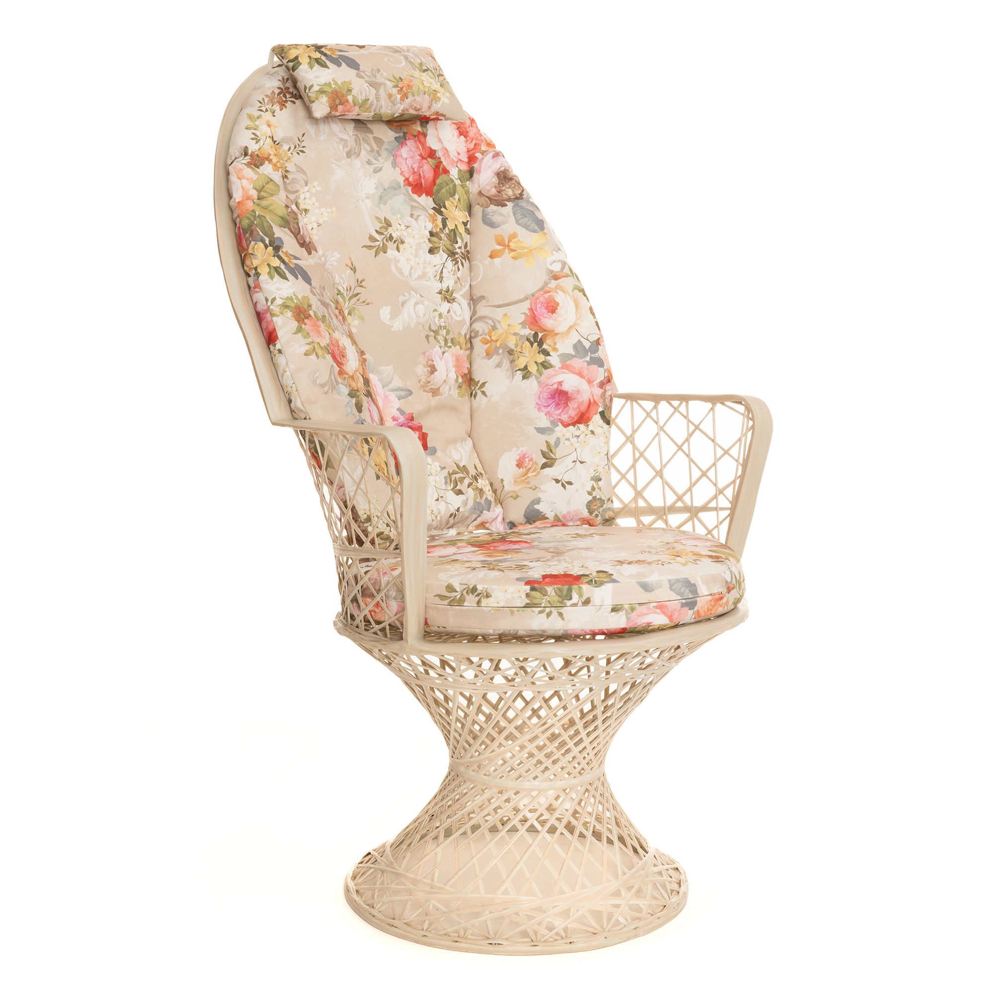 MASSON® Fiberglasmöbel XL-Romantiksessel Saphir & Auflage H. 116, B.63, T. 85cm