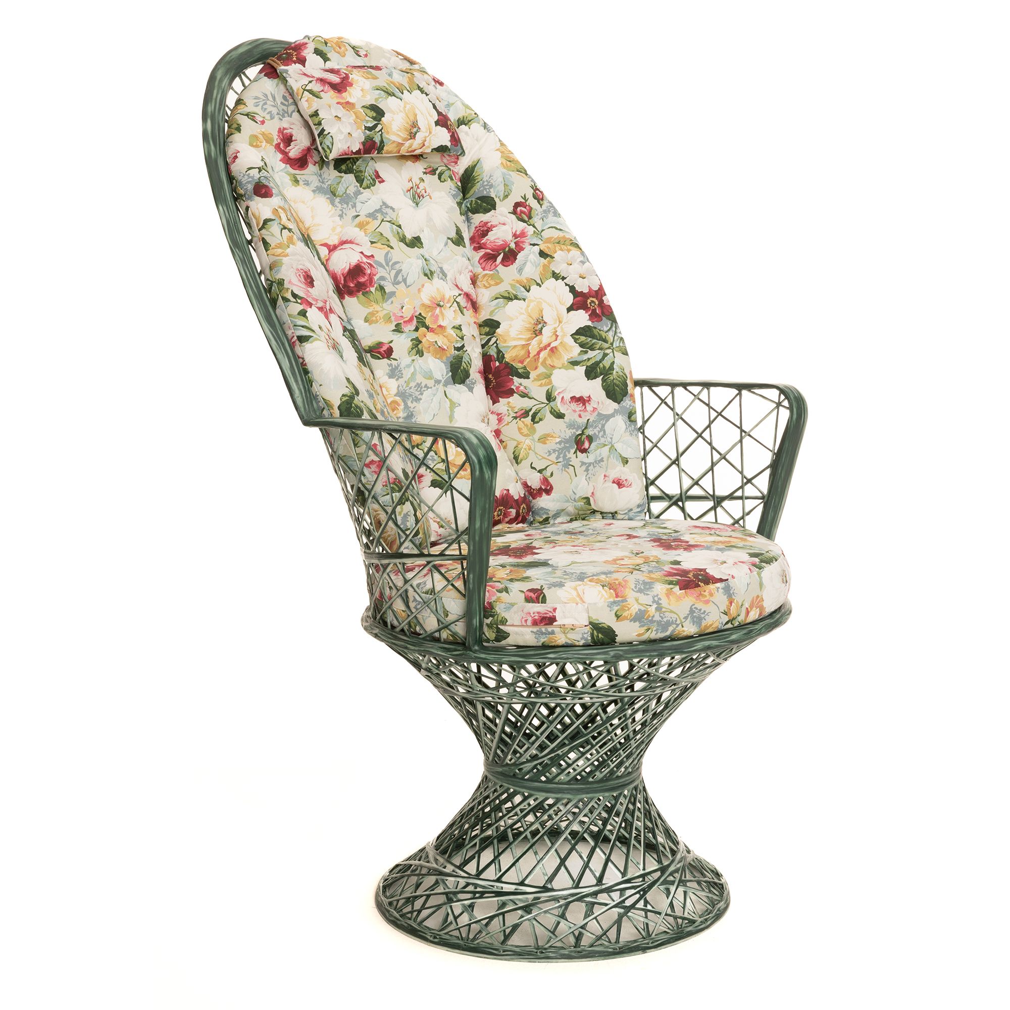 MASSON® Fiberglasmöbel XL-Romantiksessel Saphir & Auflage H. 116, B.63, T. 85cm