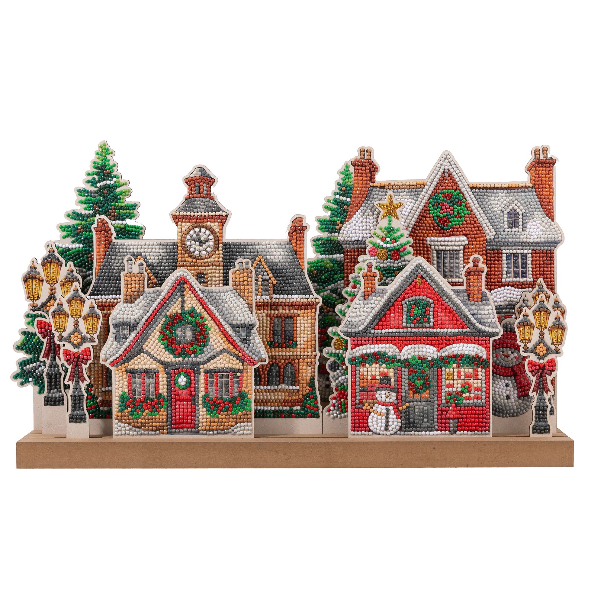 CRAFT BUDDY™ Diamond Painting 3D Fachwerkhäuser ca. 43x10x24cm 9tlg.