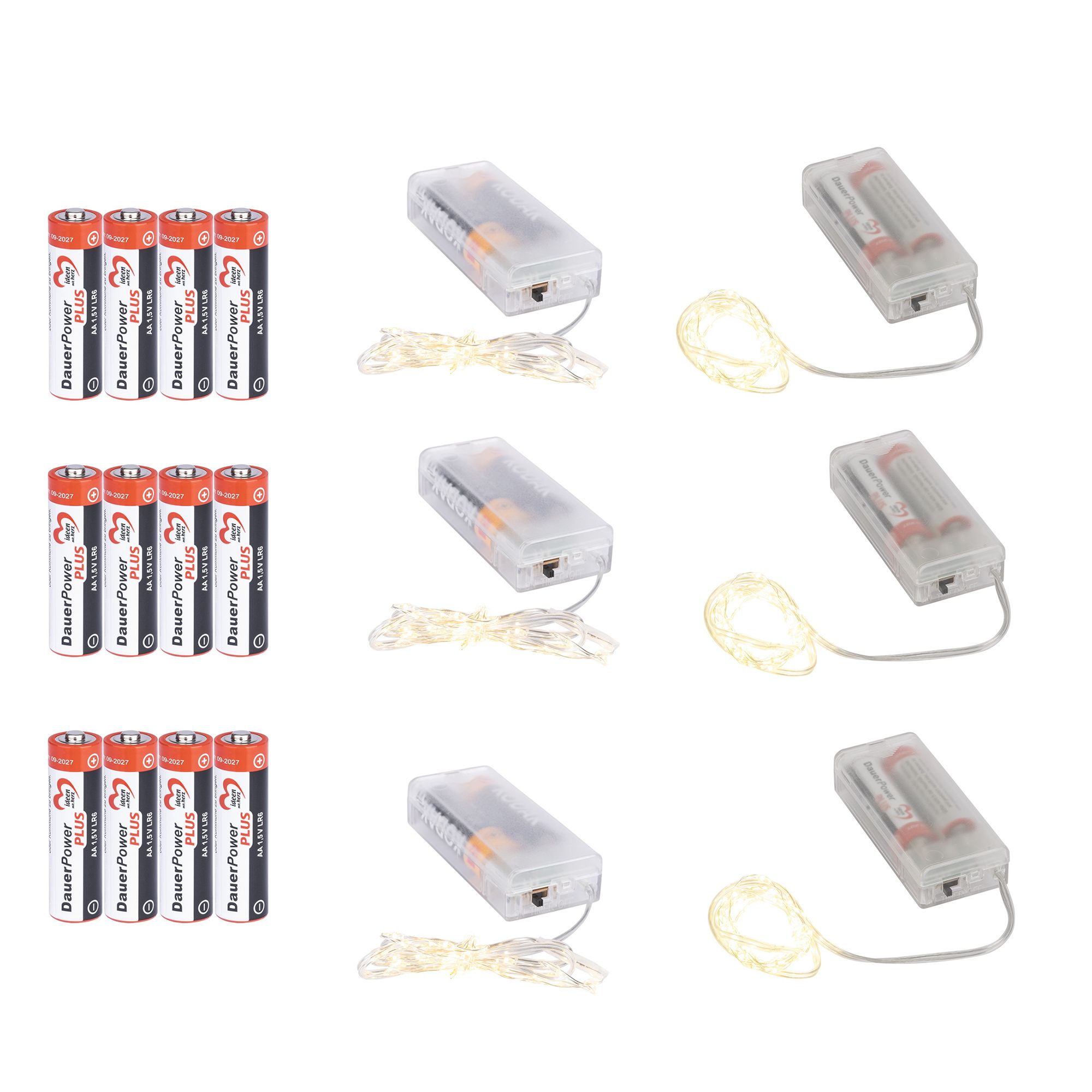 KARIN JITTENMEIER Kreativ-Set LED Lichterketten 1,5cm Lichtabstand mit Timer, 18tlg.