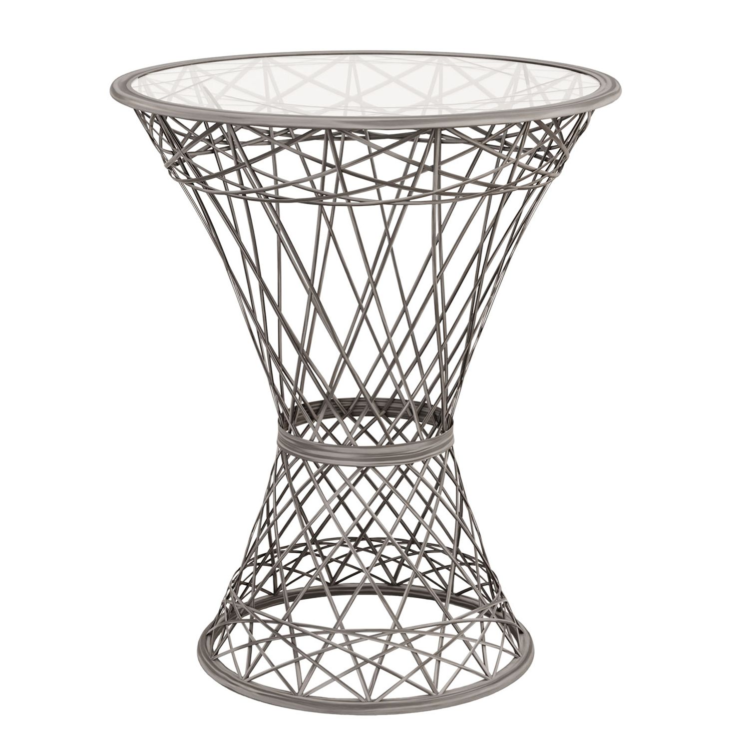 MASSON® Fiberglasmöbel Tisch inkl. Glasplatte Ø 62cm
