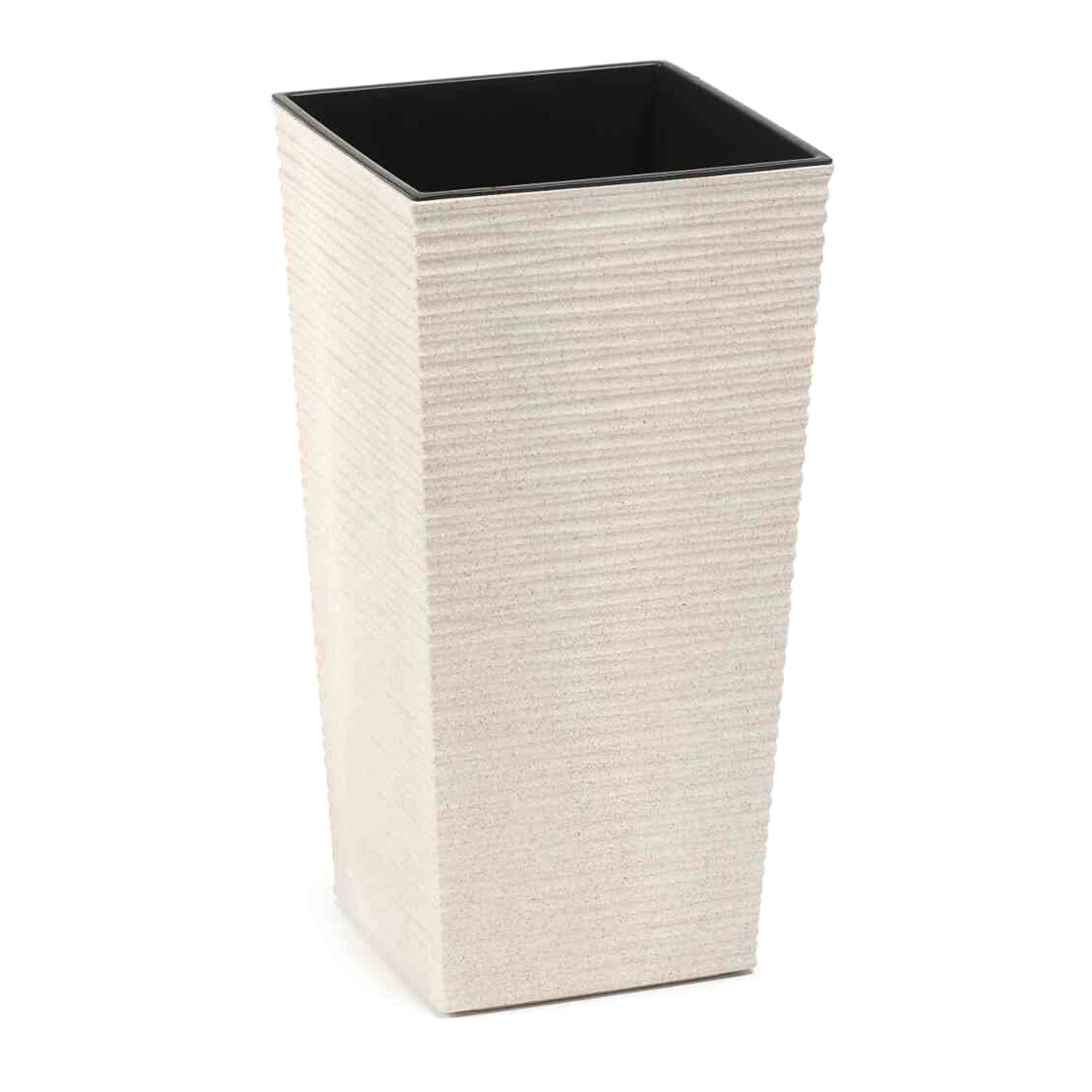 SIENA GARDEN Eco Pflanzgefäß Nizza Rillen-Optik ca. 30x30x57cm