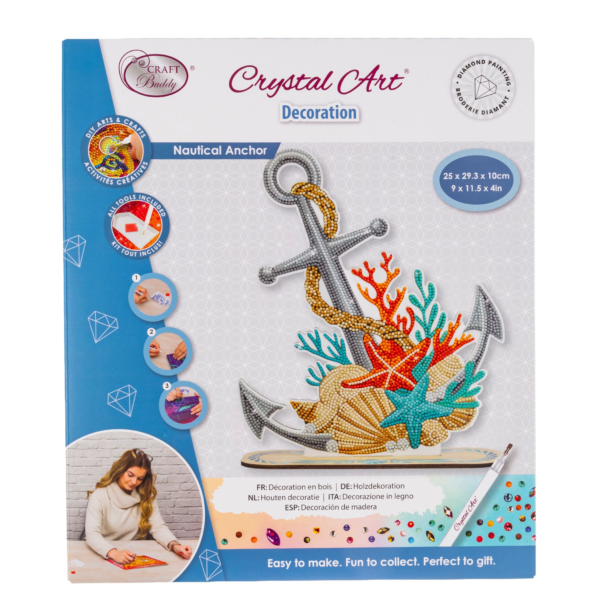 CRAFT BUDDY™ Diamond Painting Anker ca. 20x30x10cm 5tlg
