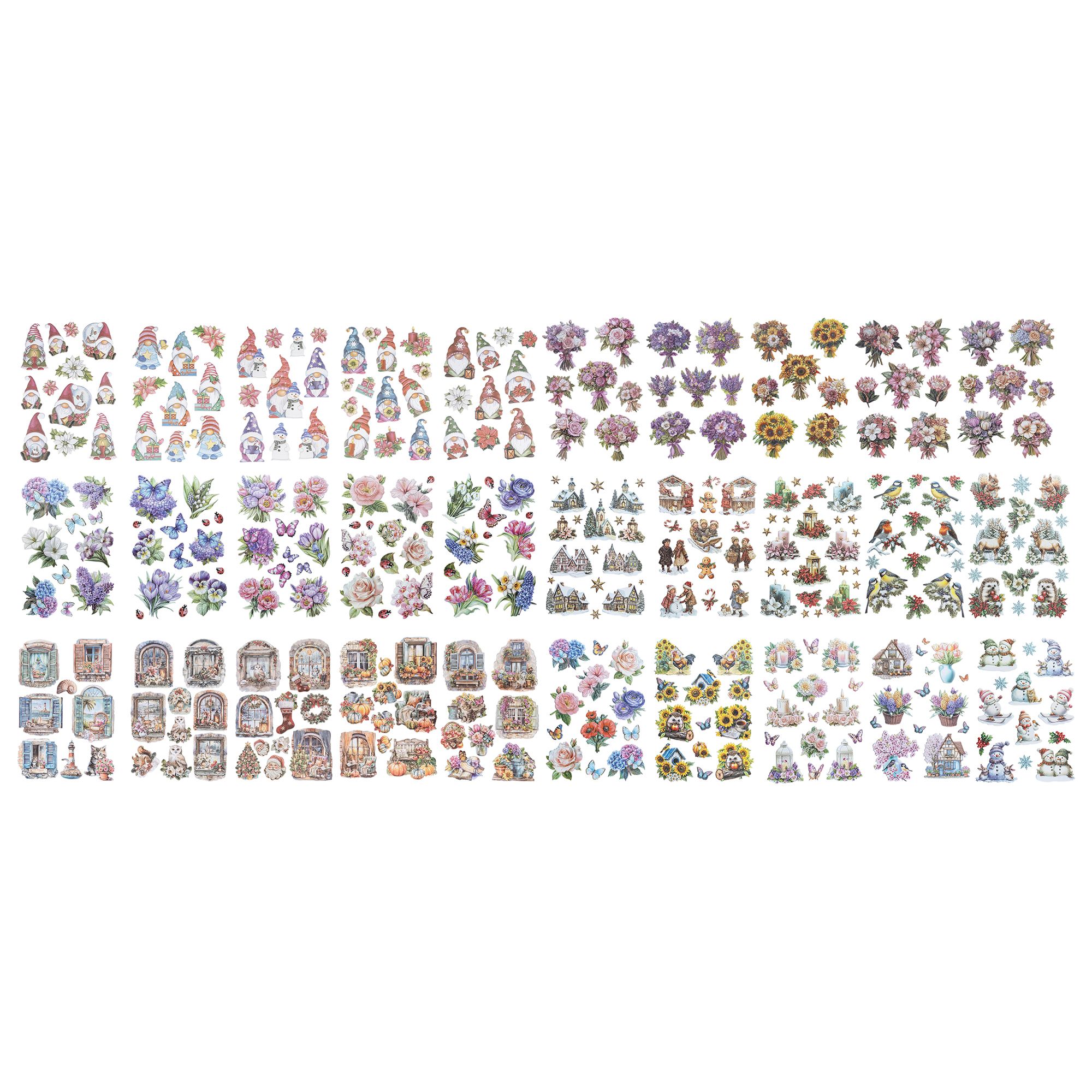 KARIN JITTENMEIER Sticker-Set 3D Reliefsticker versch. Designs 30tlg.