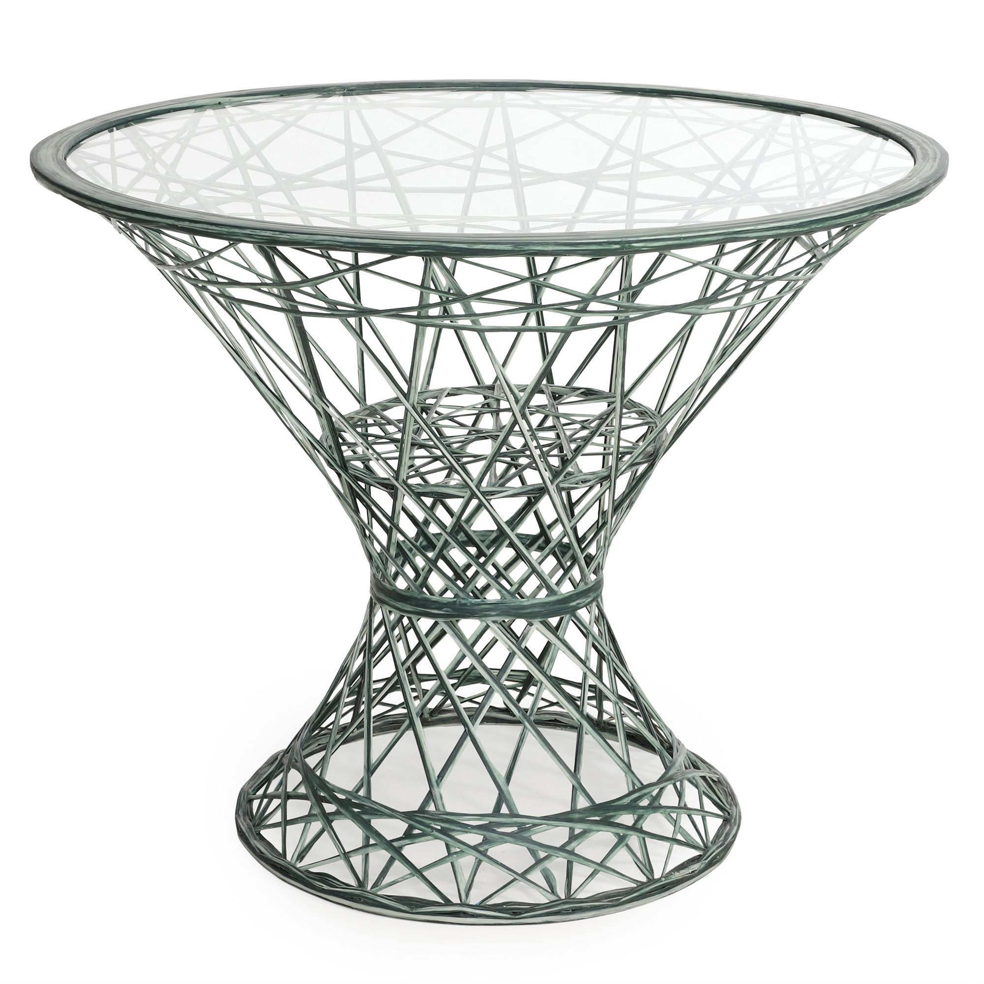 MASSON® Fiberglasmöbel Tisch inkl. Glasplatte Ø 92cm