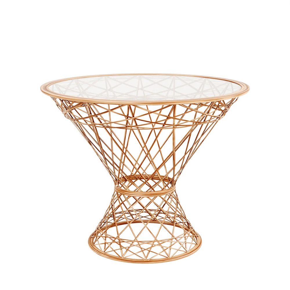 MASSON® Fiberglasmöbel Tisch inkl. Glasplatte Ø 92cm