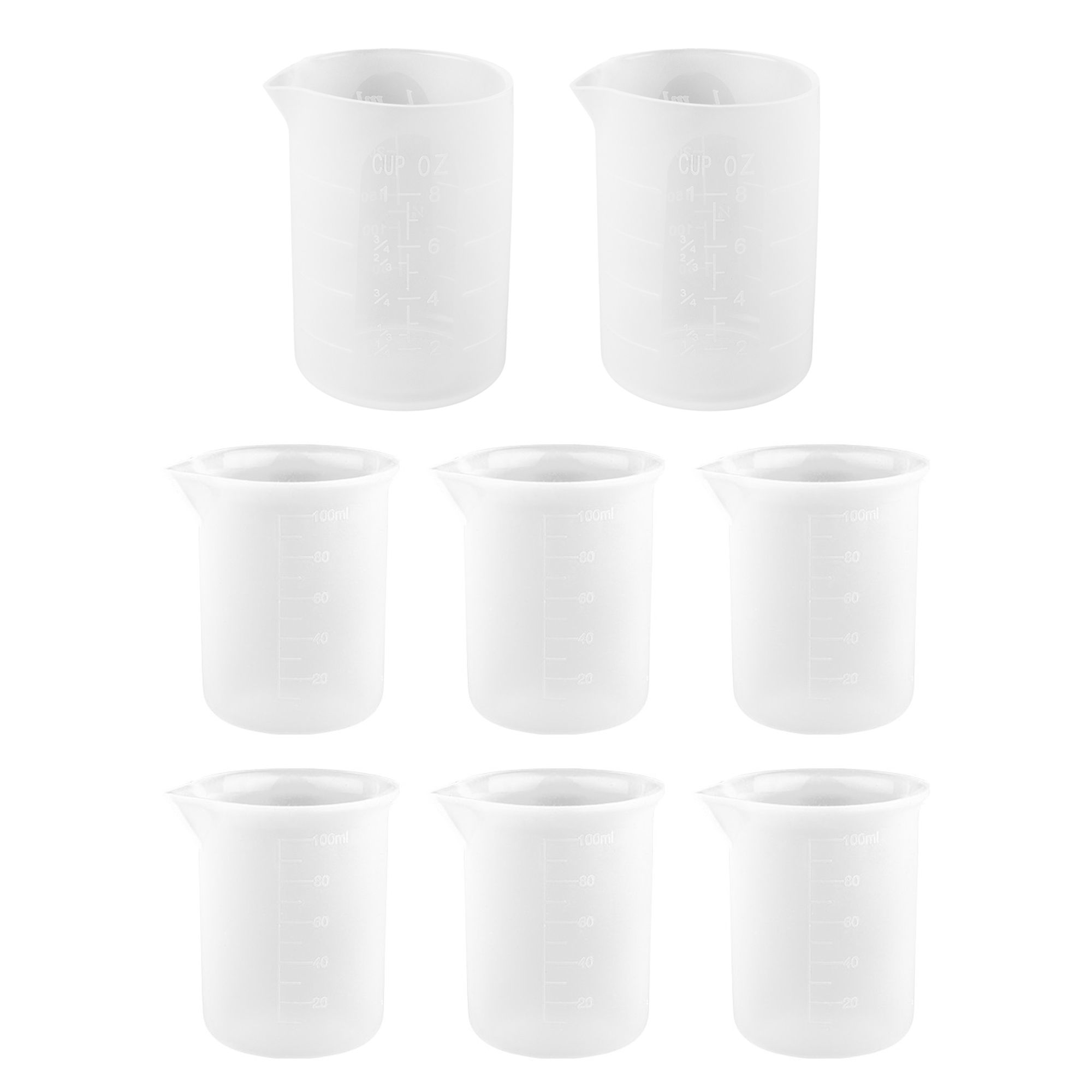 KARIN JITTENMEIER Kreativ-Set Silikon Messbecher 2 Größen 8tlg.