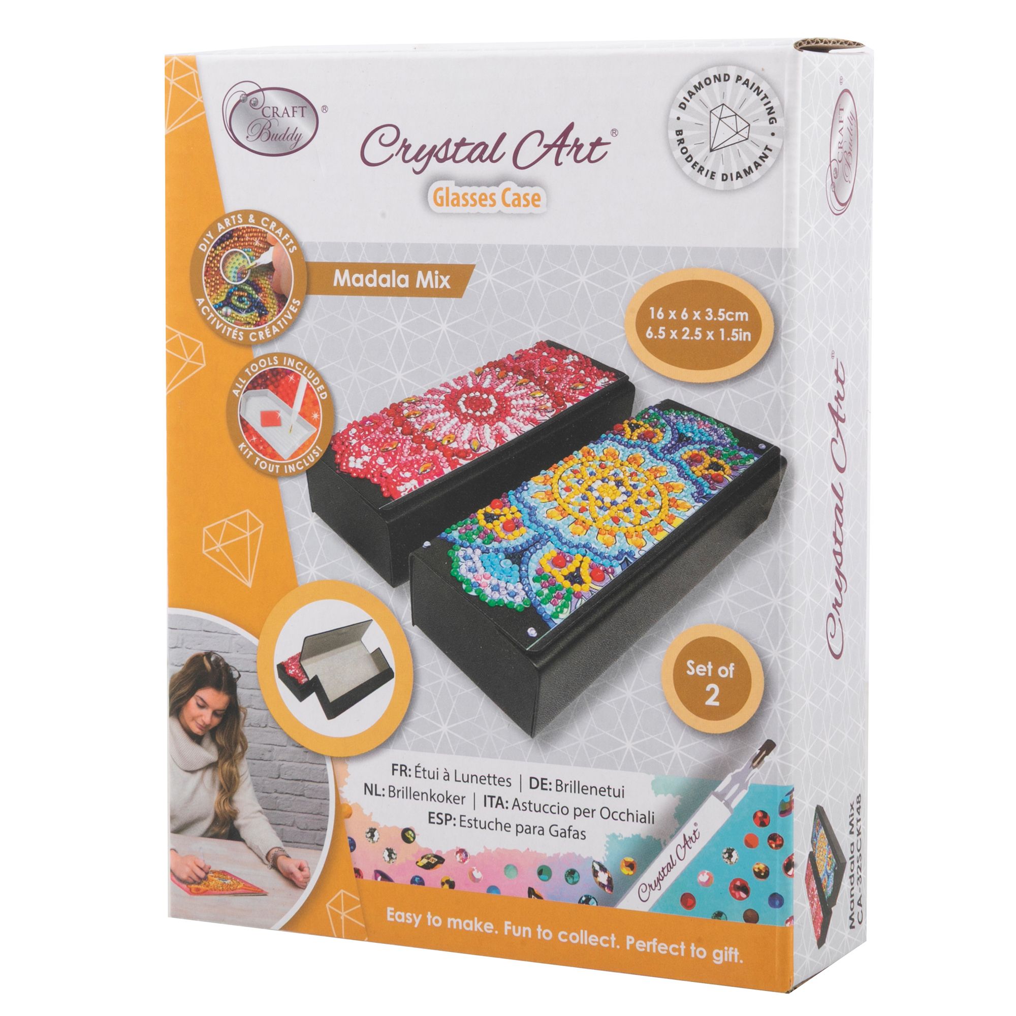 CRAFT BUDDY™ Diamond Painting-Set Brillen Etuis zum nachlegen 7tlg.