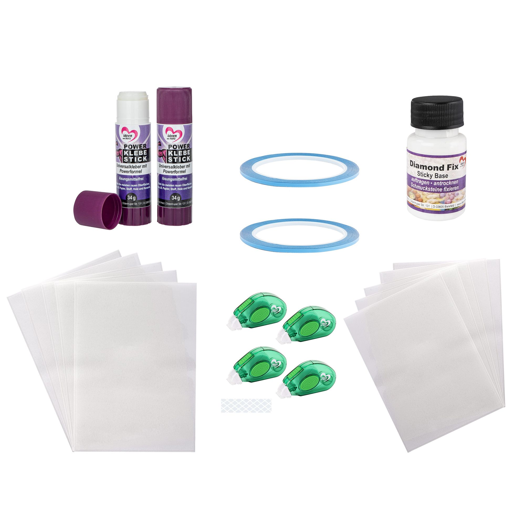  KARIN JITTENMEIER Klebe-Set Klebepunkte & Diamond Fix 19tlg.