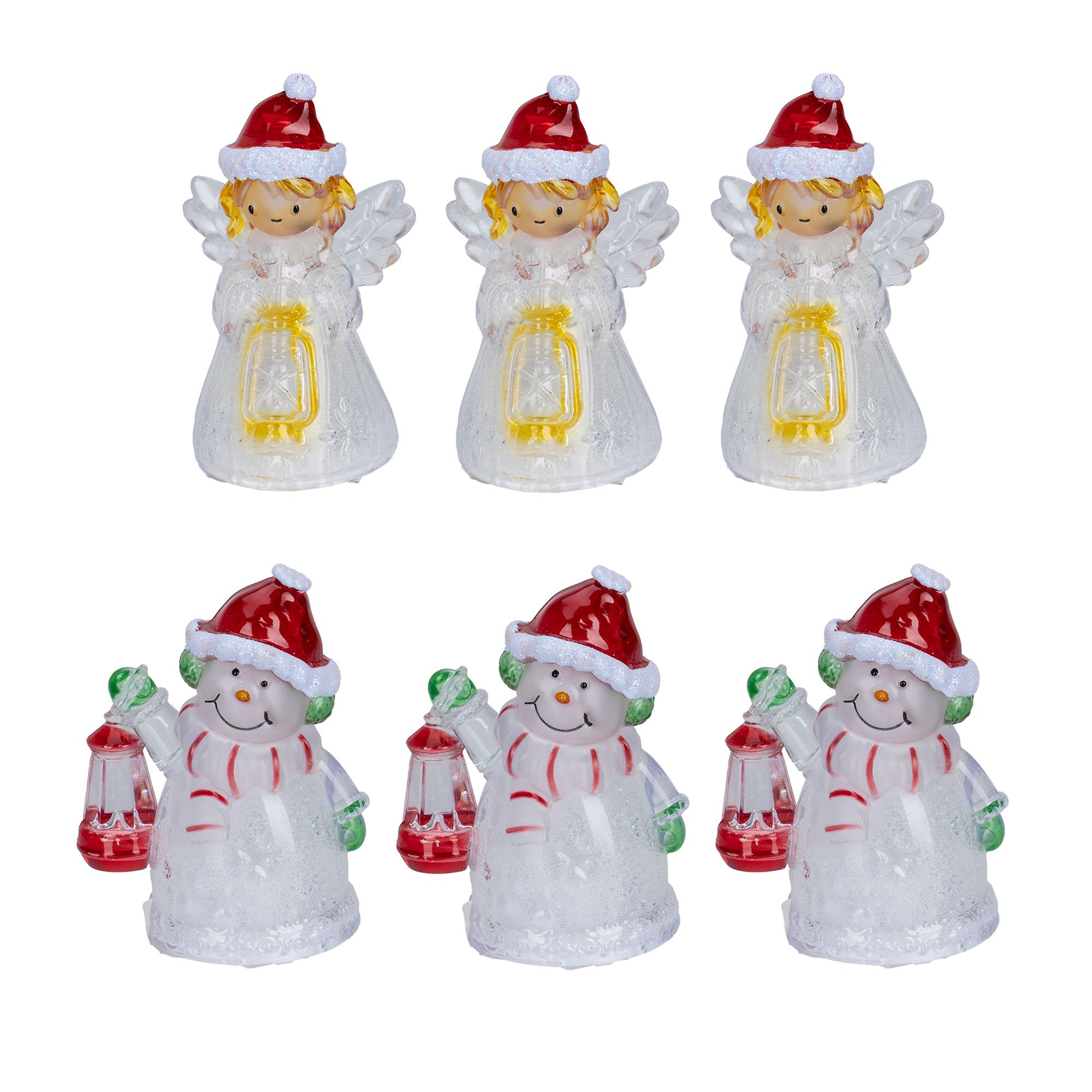  KARIN JITTENMEIER Kreativ-Set LED Figuren Schneemann & Engel, 24tlg.