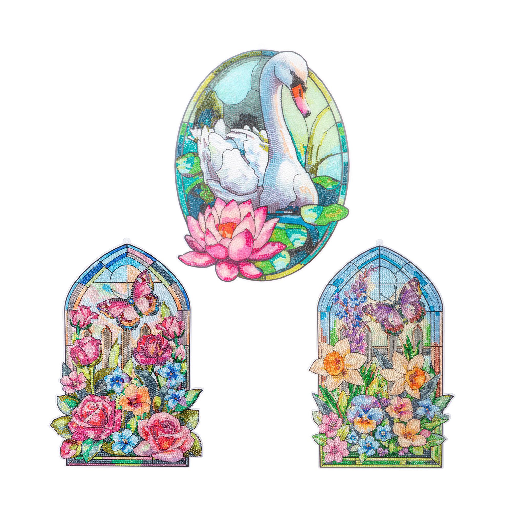 KARIN JITTENMEIER Diamond Painting-Set XL Fensterbilder versch. Motive 6tlg.