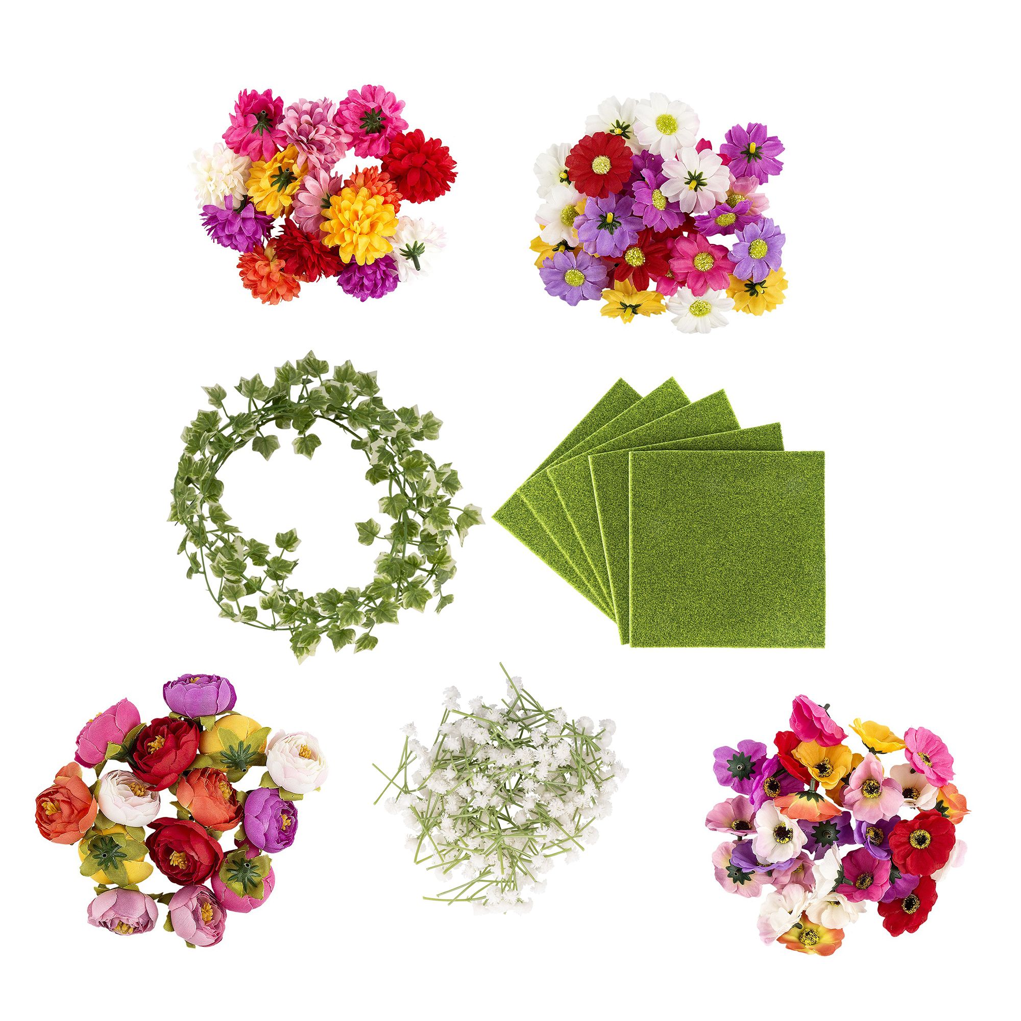 KARIN JITTENMEIER Dekofloristik-Set Blütenzweige & Deko Blüten 12tlg.