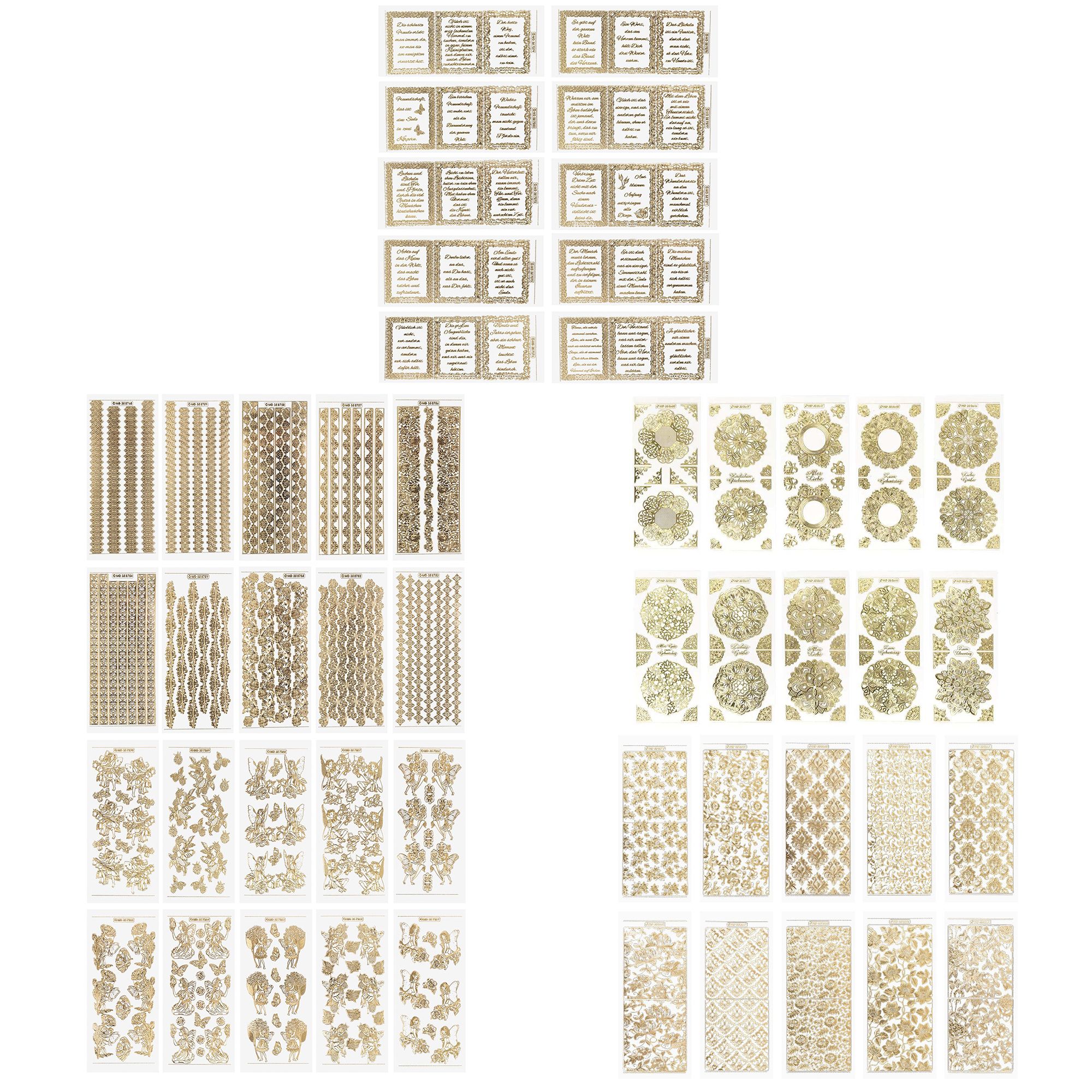 KARIN JITTENMEIER Sticker-Set Gravur Sticker versch. Designs 50tlg.