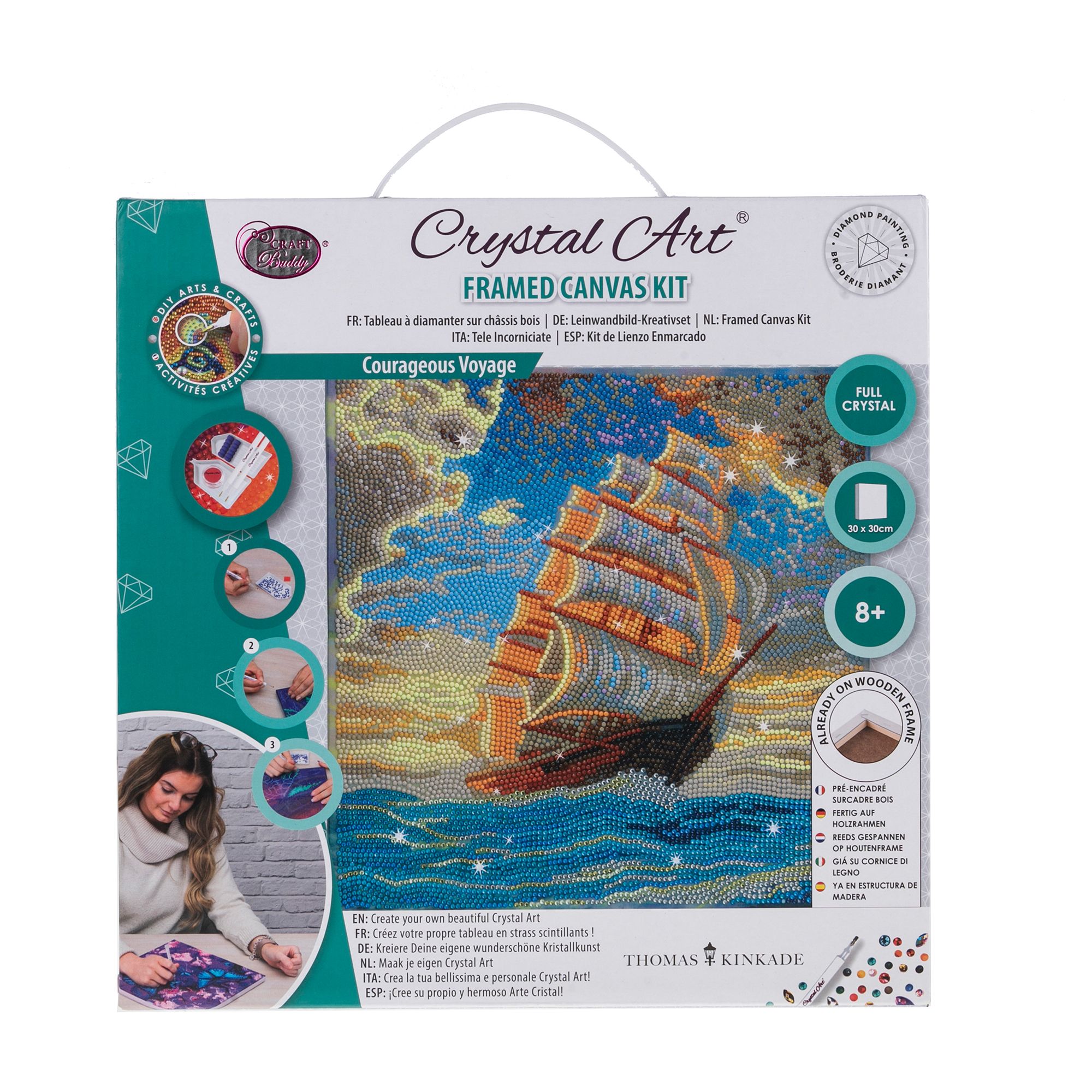 CRAFT BUDDY™ Diamond Painting Bild 30x30cm zum Nachlegen 8tlg.