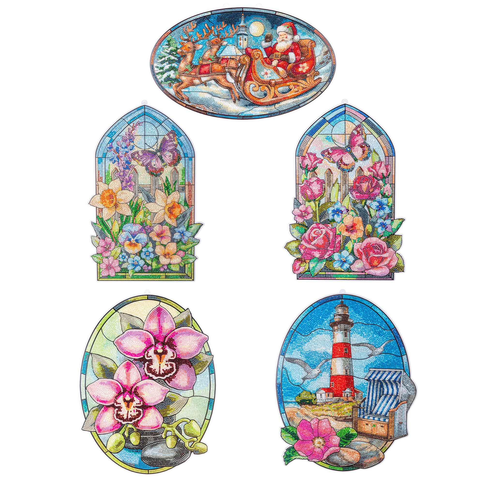 KARIN JITTENMEIER Club Artikel Diamond Painting Fensterbilder 8tlg.