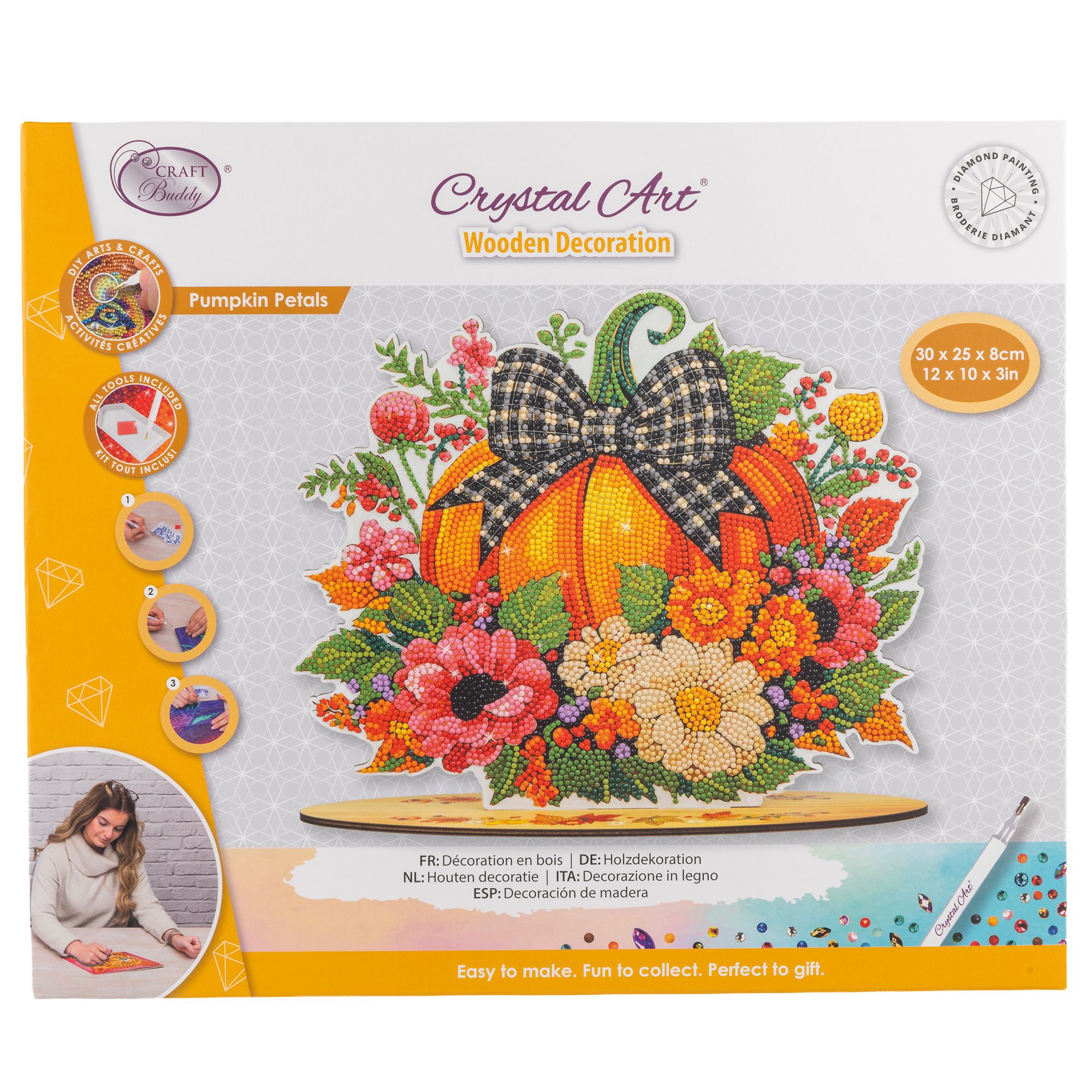 CRAFT BUDDY™ Diamond Painting Herbstdekoration ca. 30x25x8cm 5tlg.