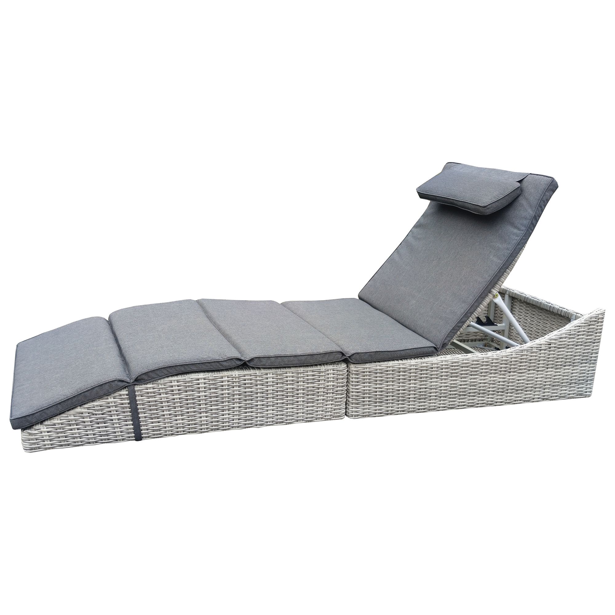 GREEN LOUNGE Sonnenrelaxliege inkl. Auflage und Stauraum, L 198cm platzsparend lagerbar