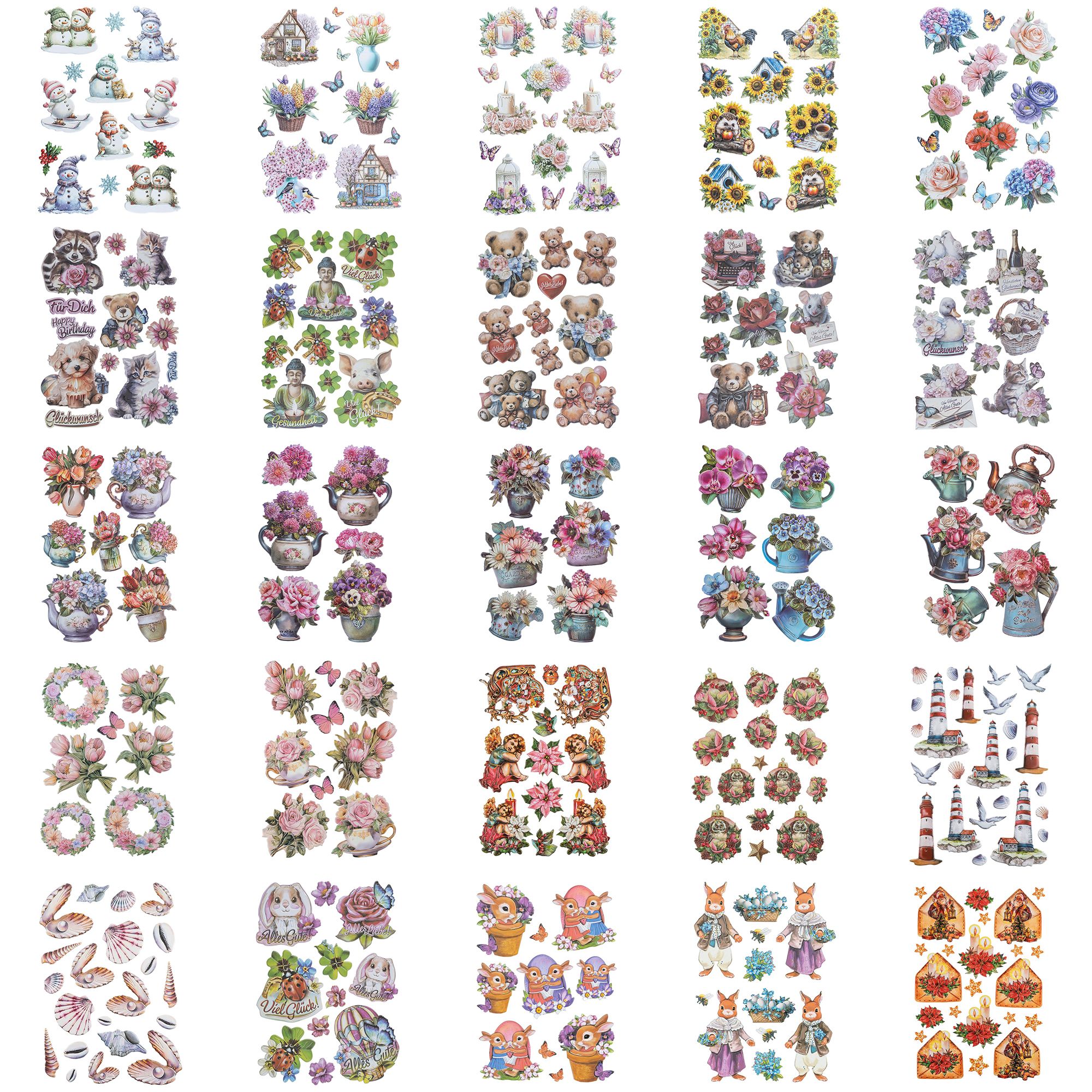 KARIN JITTENMEIER Sticker-Set 3D Reliefsticker Rund um´s Jahr 25tlg.