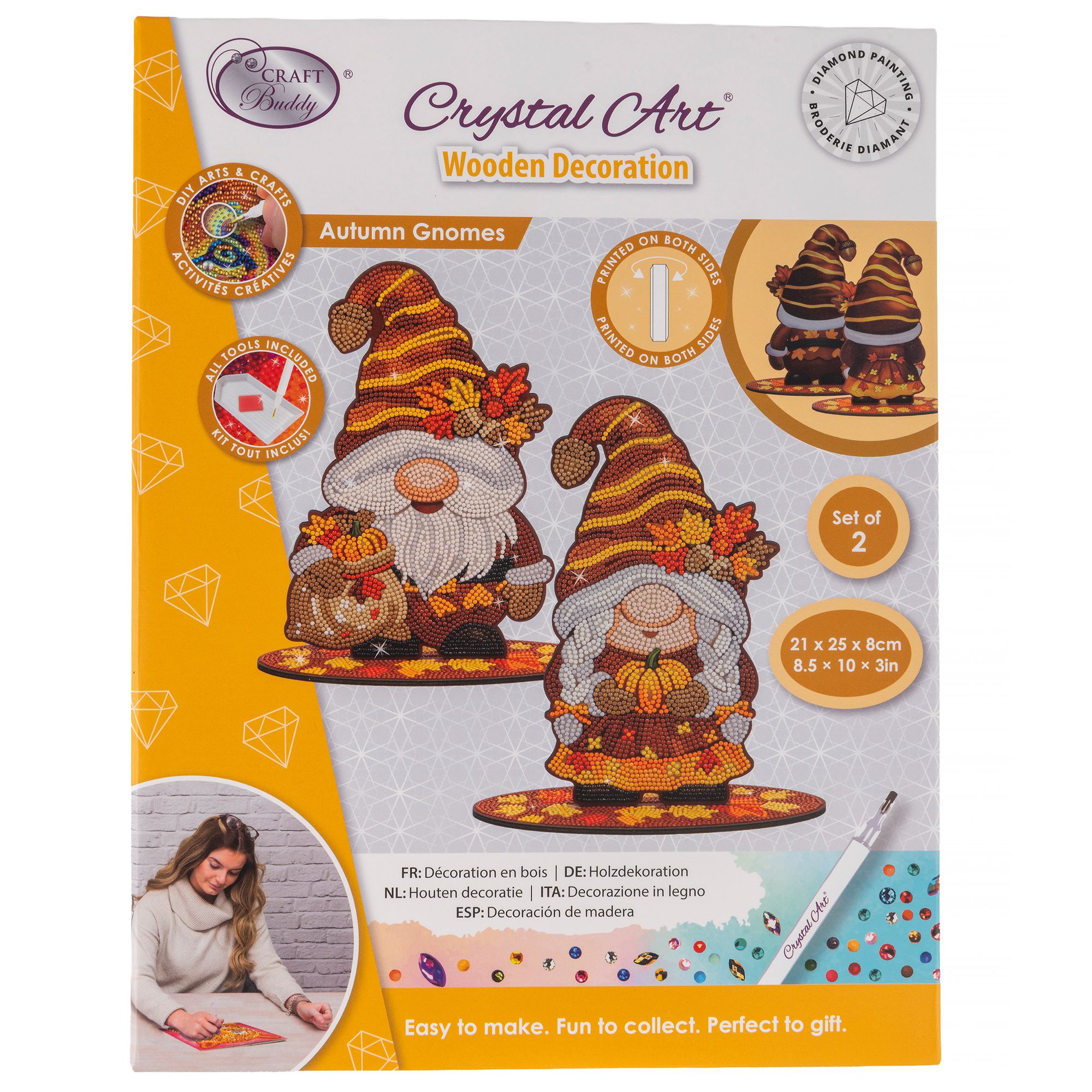 CRAFT BUDDY™ Diamond Painting Herbstwichtel ca. 25cm hoch 6tlg.