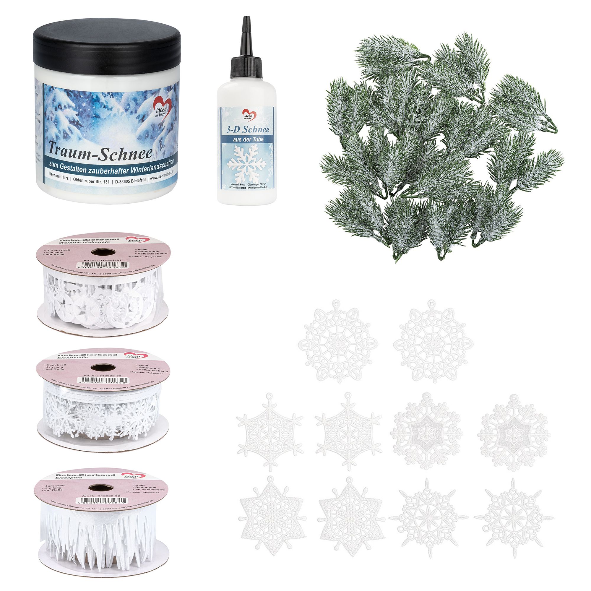 KARIN JITTENMEIER Kreativ-Set Schnee & Eiskristalle 30tlg.