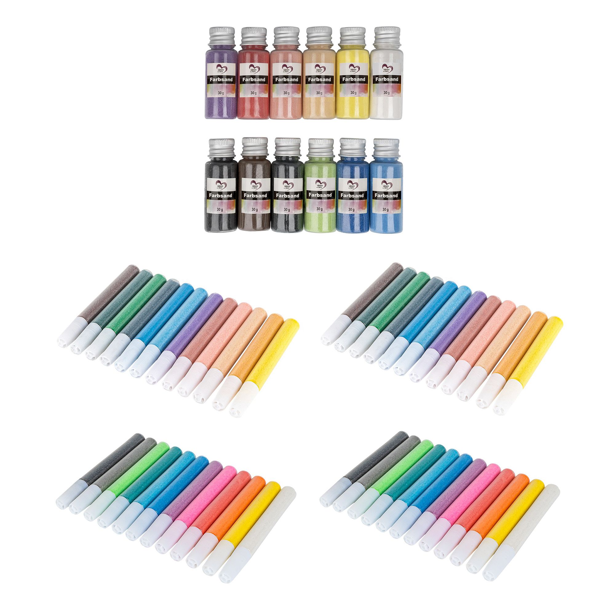 KARIN JITTENMEIER Kreativ-Set Gestalten mit Farbsand 60tlg.