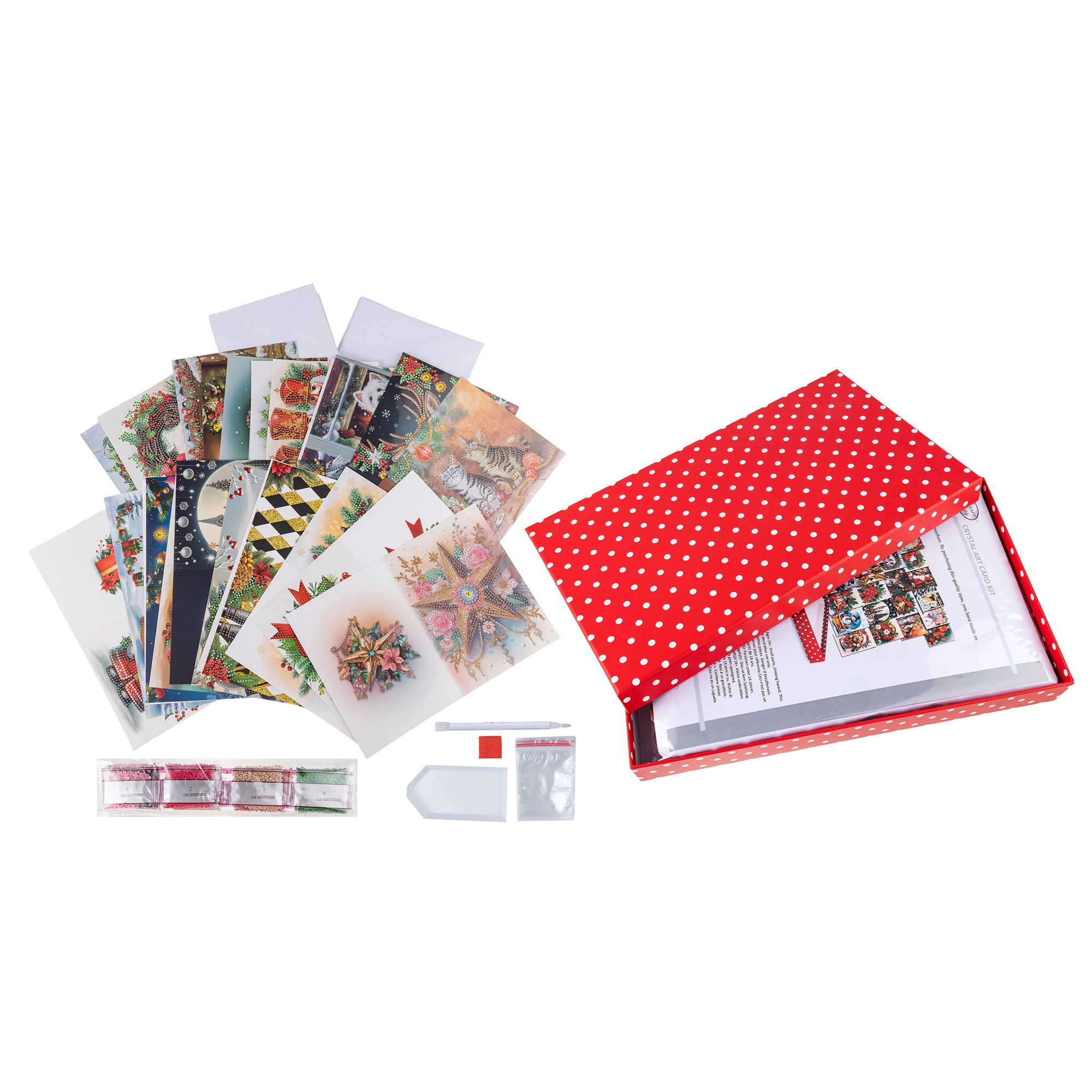 CRAFT BUDDY™ Diamond Painting-Set Grußkarten Weihnachten 53tlg.
