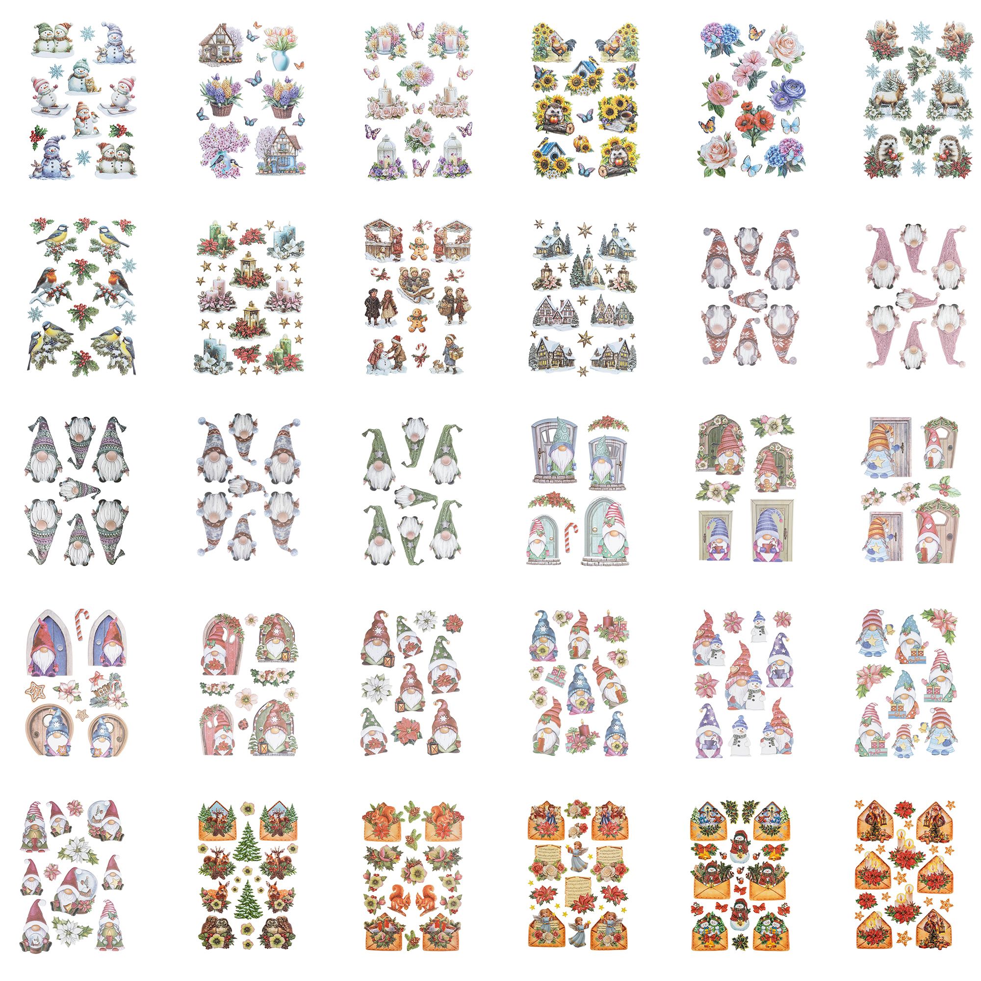 KARIN JITTENMEIER Sticker-Set Reliefsticker rund ums Jahr 30tlg.