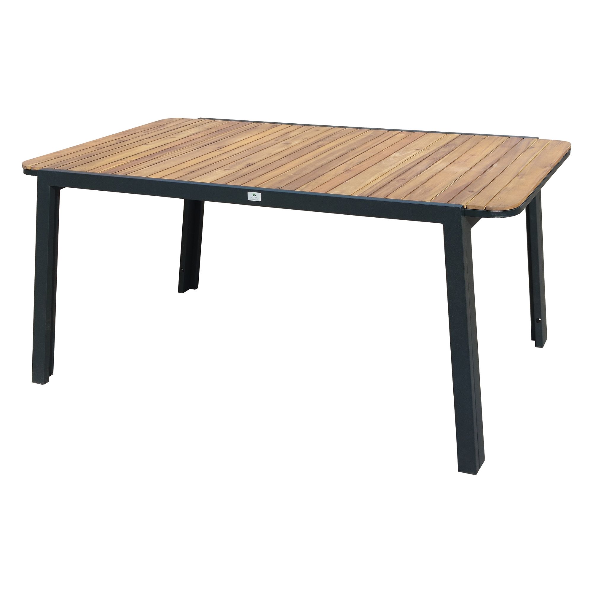 GREEN LOUNGE Outdoor-Tisch Akazienholz mit Aluminiumrahmen ca. 75x90x160cm