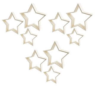KARIN JITTENMEIER Kreativ-Set Holzrahmen Sterne versch. Größen, 9tlg.