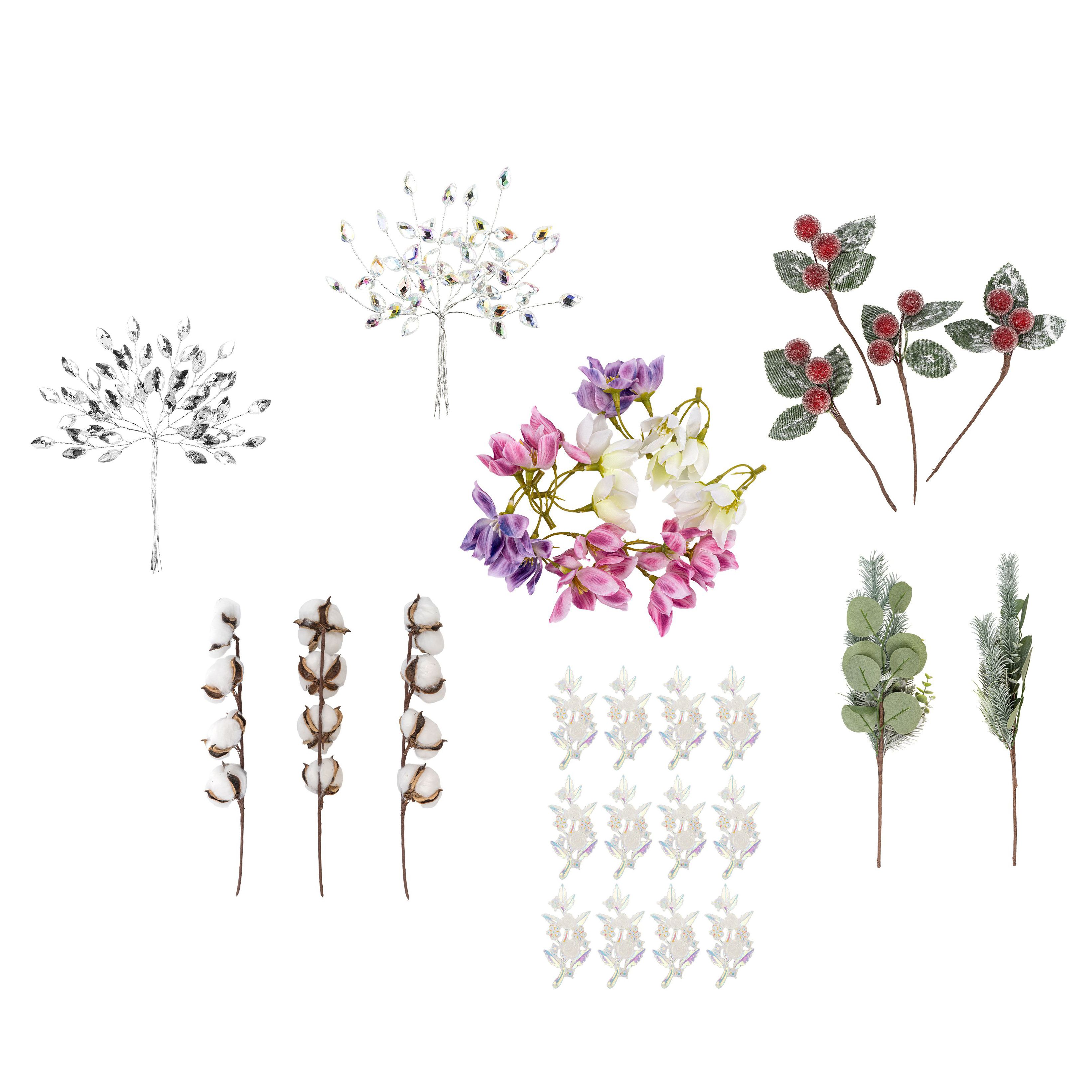 KARIN JITTENMEIER Dekofloristik-Set Deko Zweige versch. Designs 32tlg.