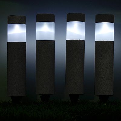 Konstsmide Solarleuchte „Assisi“ Mit Libellen – 5 Weiße LEDs, Steinoptik, 53 Cm Hoch