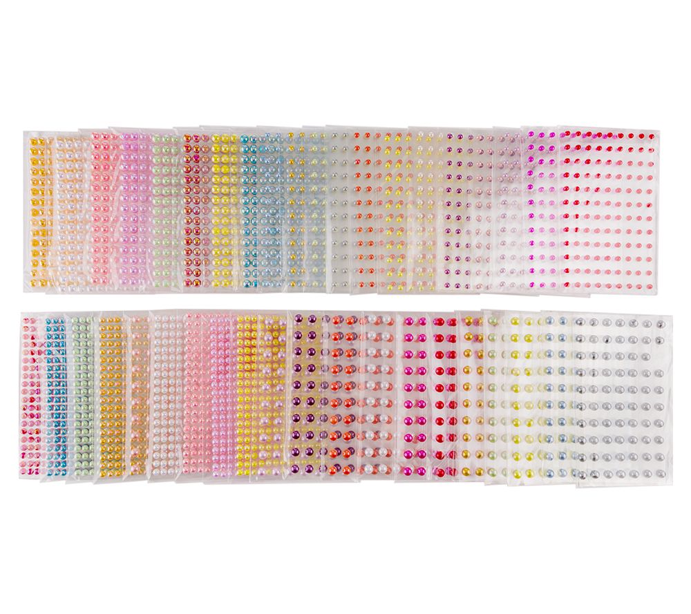 Nail Art Halbperlen Set – 2mm, 3mm, 4mm In Multicolor, Strasssteine Im Rondell