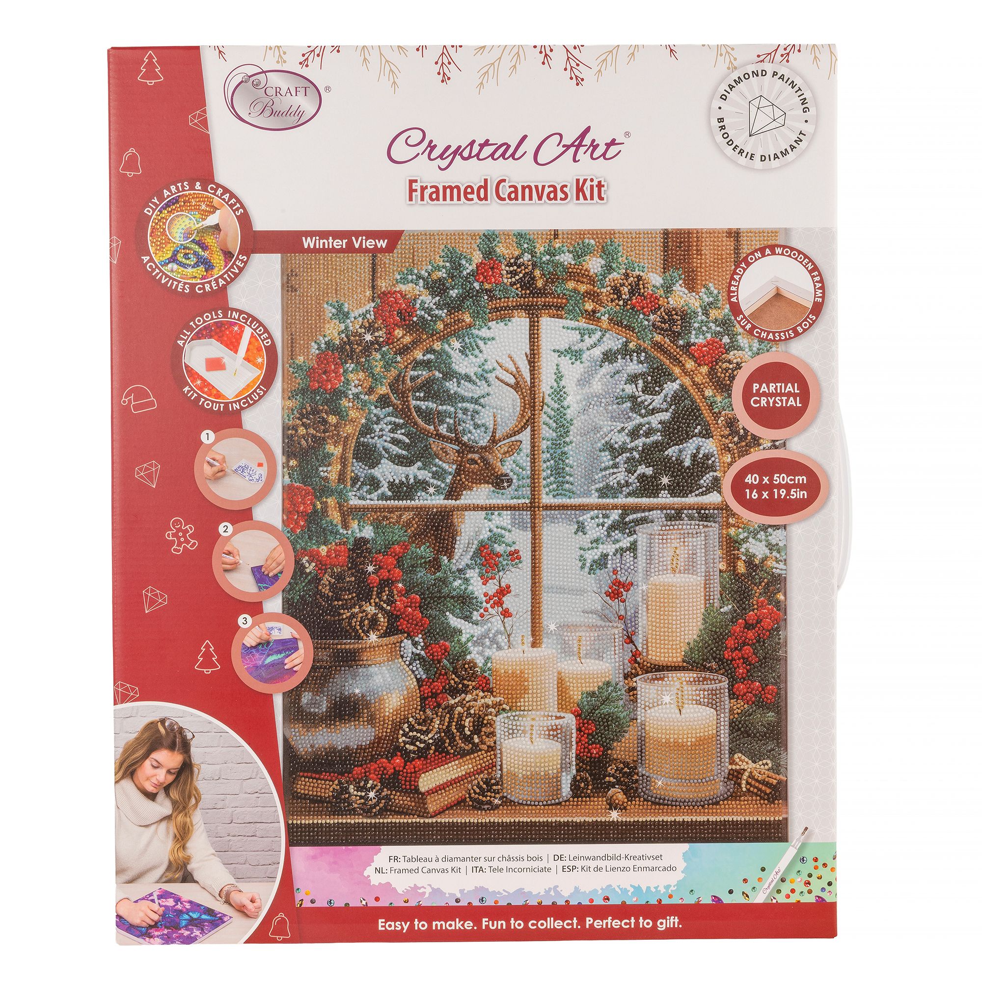 CRAFT BUDDY™ Diamond Painting Bild 40x50cm auf Keilrahmen 5tlg.