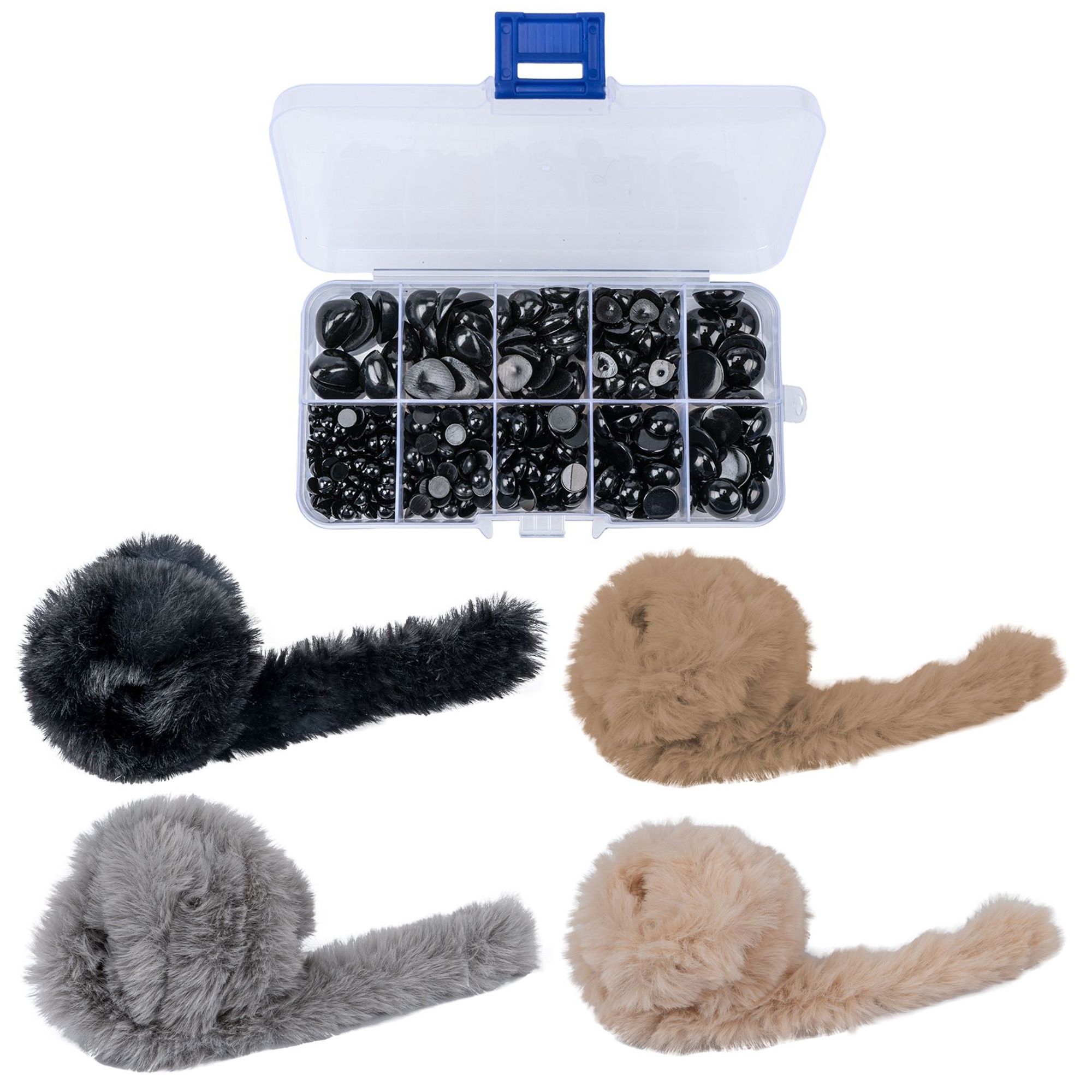 KARIN JITTENMEIER Kreativ-Set Premium Flausch & 1 Box Augen & Nasen 5tlg.