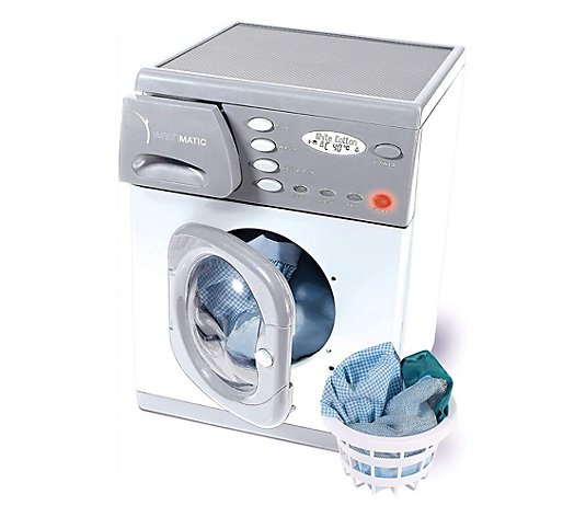 CASDON™ Waschmaschine mit Wäschekorb & Waschmittelbox für Kinder ab 3 Jahre