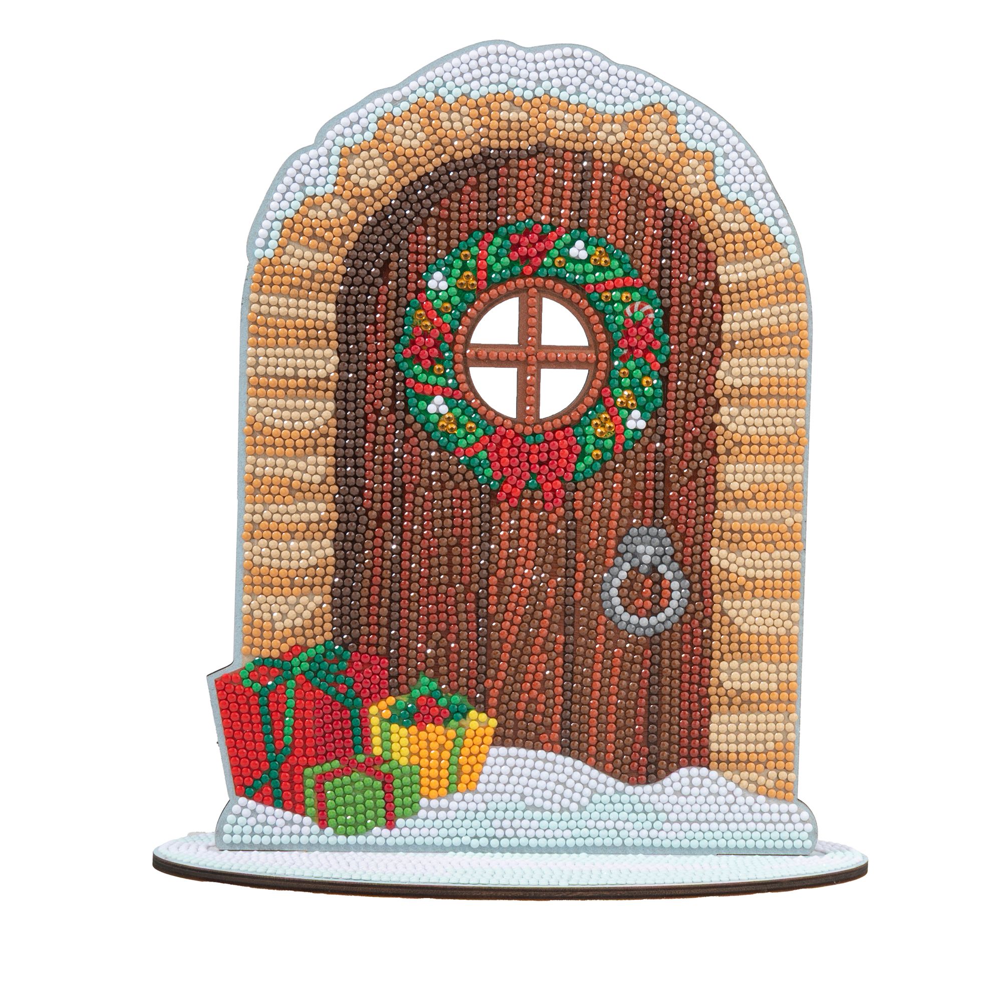 CRAFT BUDDY™ Diamond Painting-Set weihnachtliche Tür ca. 18x24cm 6tlg.