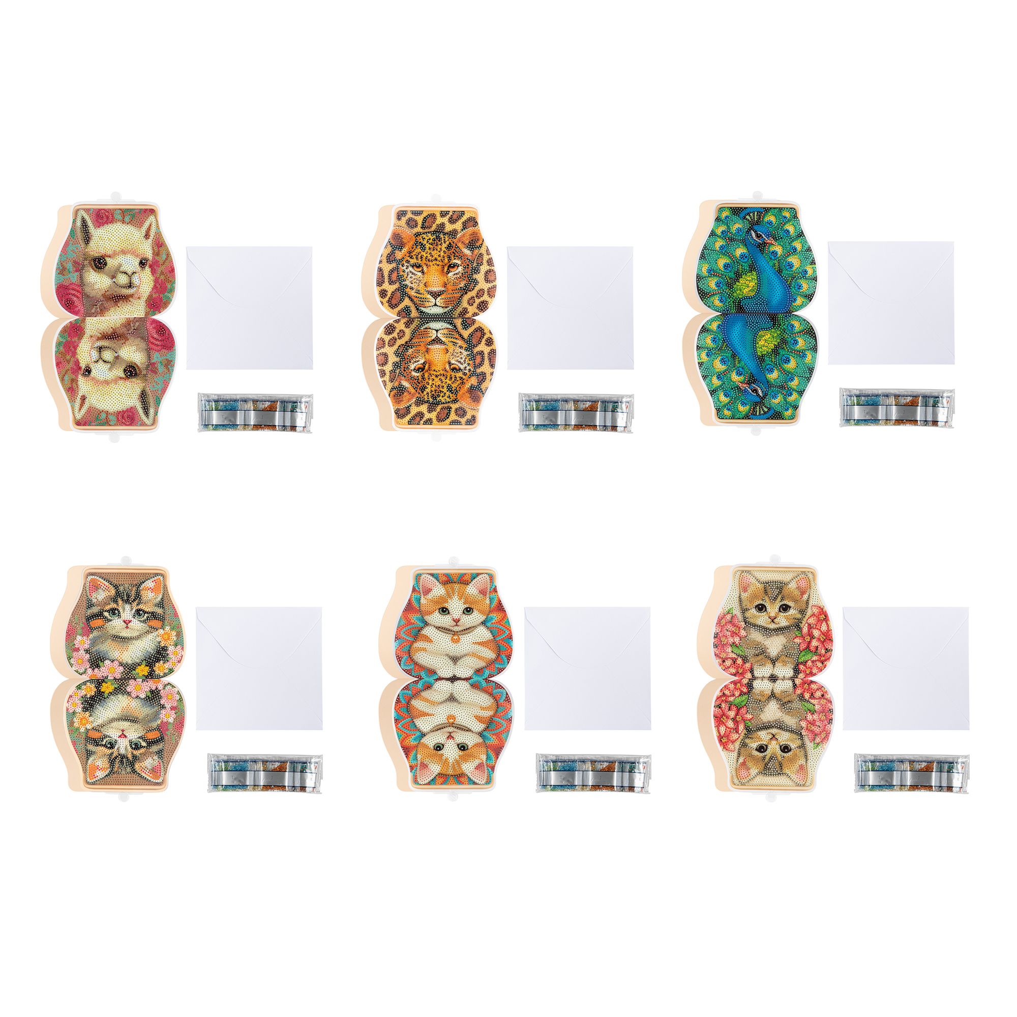 KARIN JITTENMEIER Diamond Painting-Set Grußkarten Portemonnaie 24tlg.