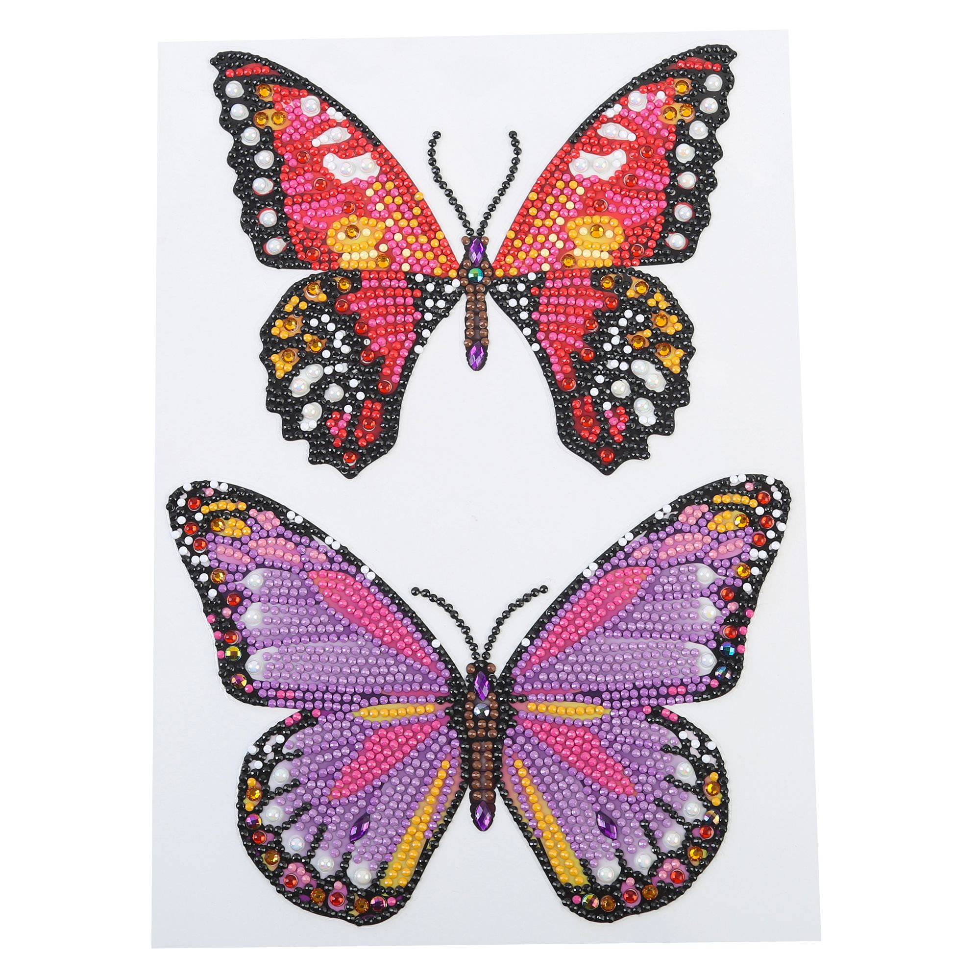 CRAFT BUDDY Diamond Painting Sticker zum Nachlegen Schmetterlinge,15tlg