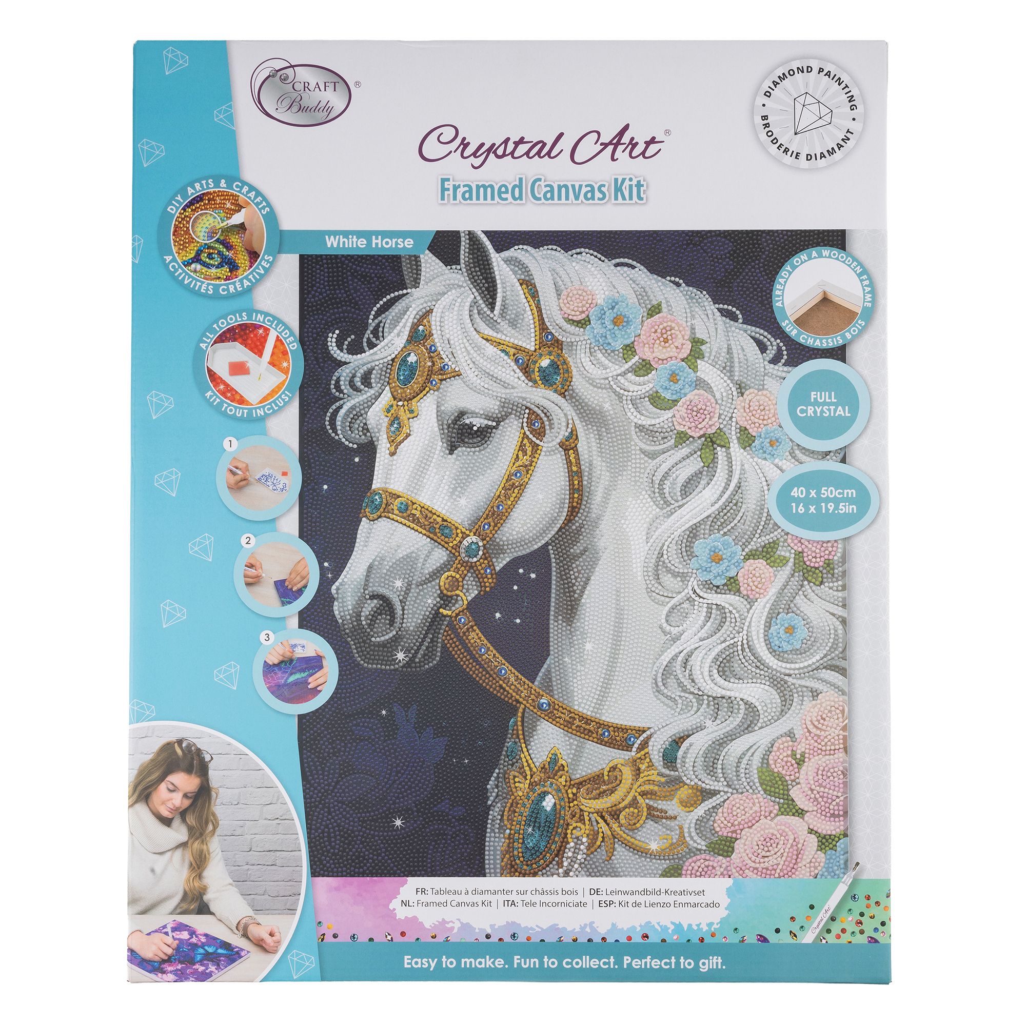 CRAFT BUDDY™ Diamond Painting Bild 40x50cm Pferd 5tlg.