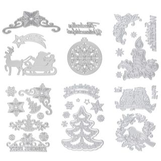 KARIN JITTENMEIER Schablonen-Set Winterzeit versch. Designs & Größen, 33tlg.