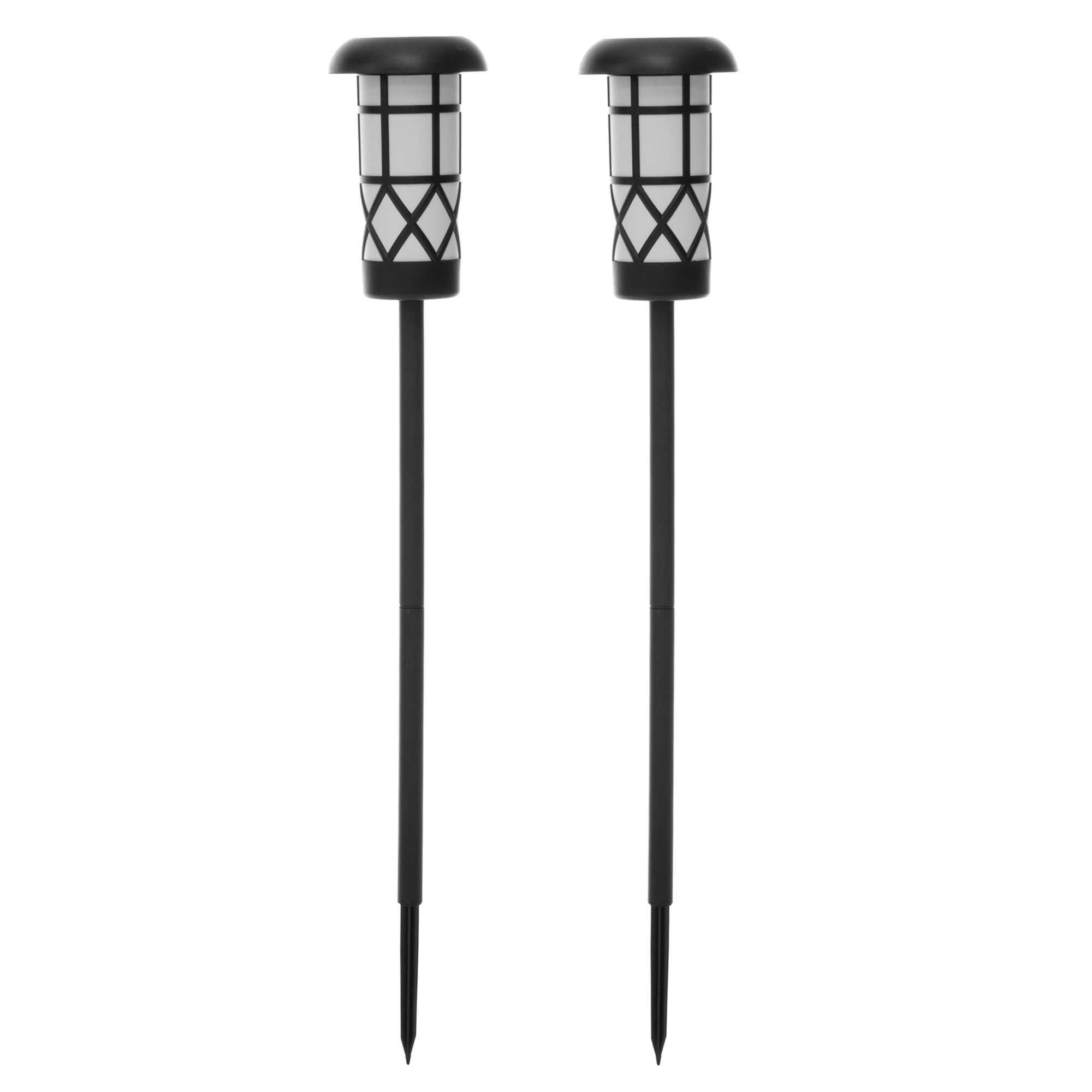 LUMIDA Garden 2 Solar-Gartenfackeln Flamm-Effekt Bambus-Optik ca. 93x14cm