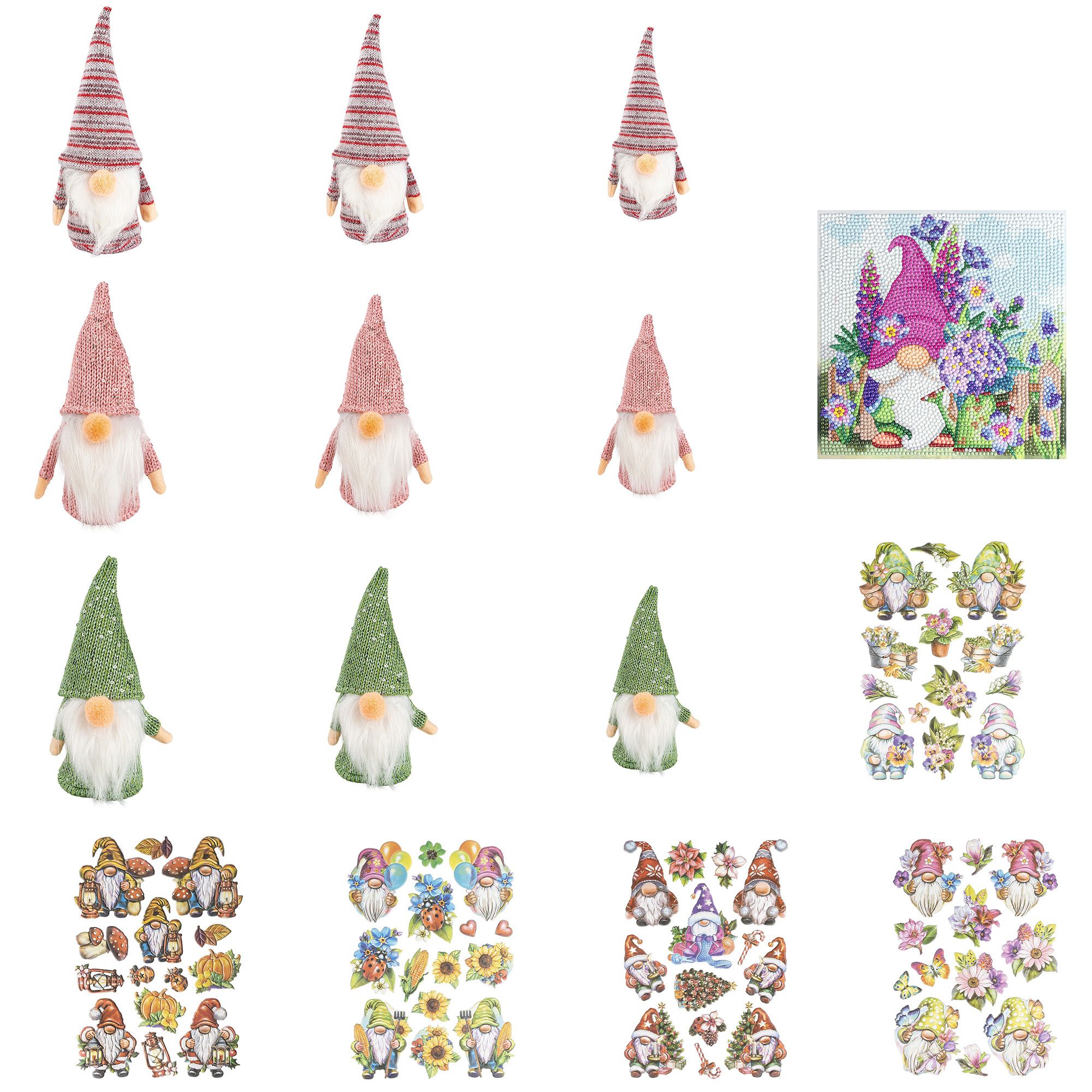 KARIN JITTENMEIER Club Artikel Wichtel-Set inkl. Reliefsticker 14tlg.