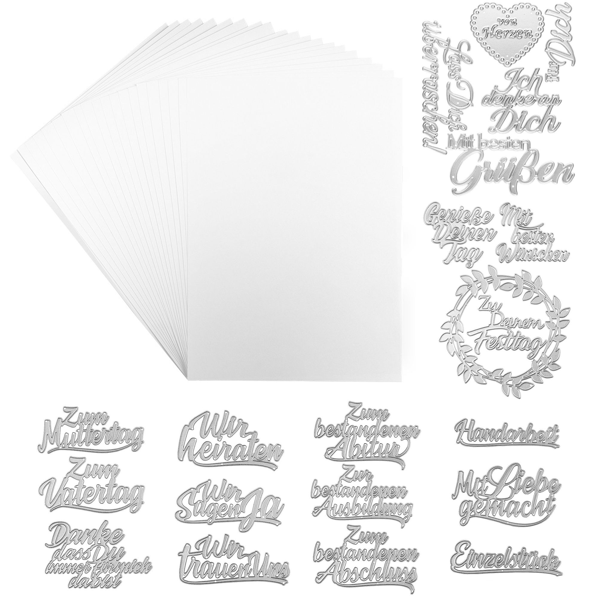 KARIN JITTENMEIER Club Artikel Schablonen-Set Schriften 21tlg.