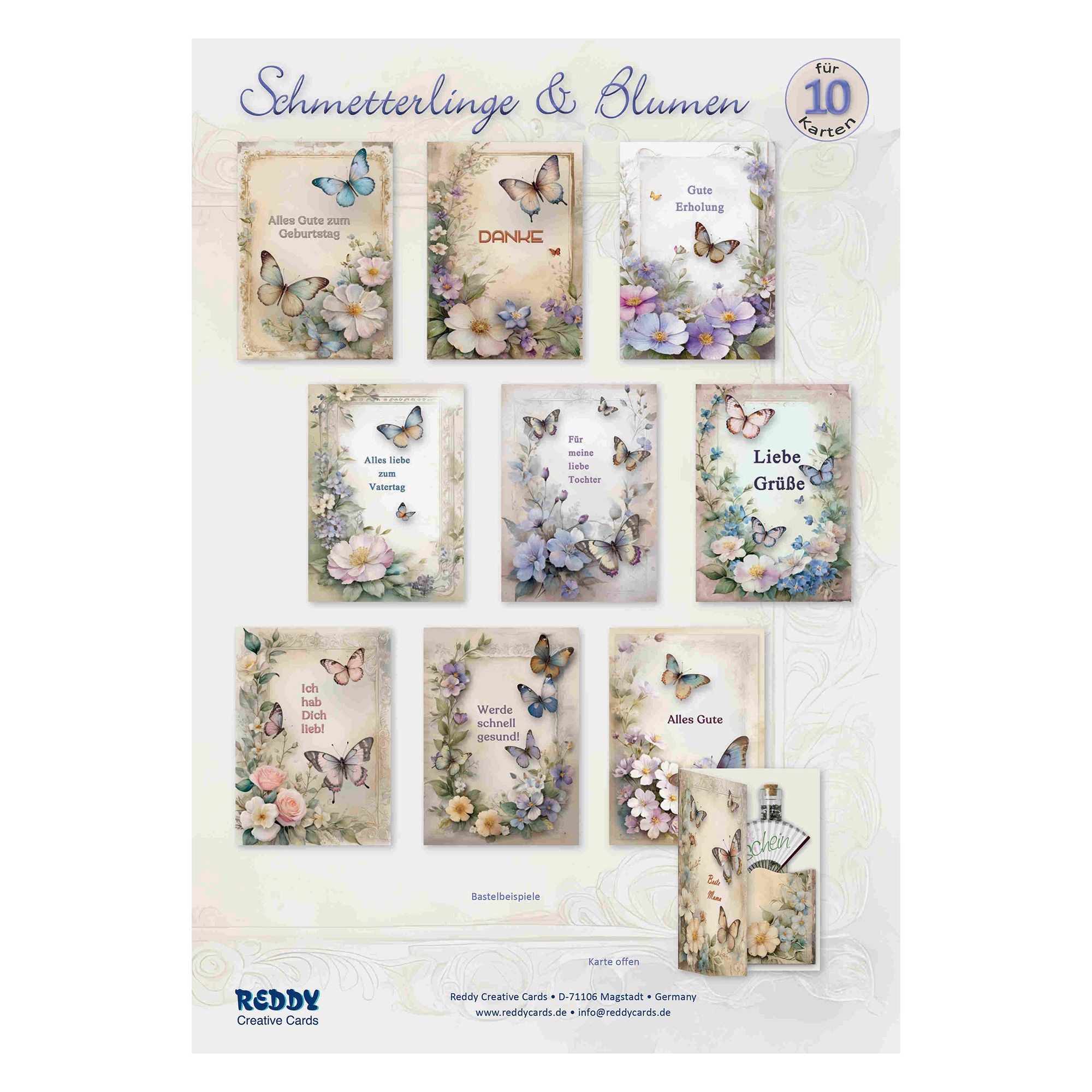 REDDY Grußkarten-Set Glückwünsche inkl. Stanzbogen 47tlg.