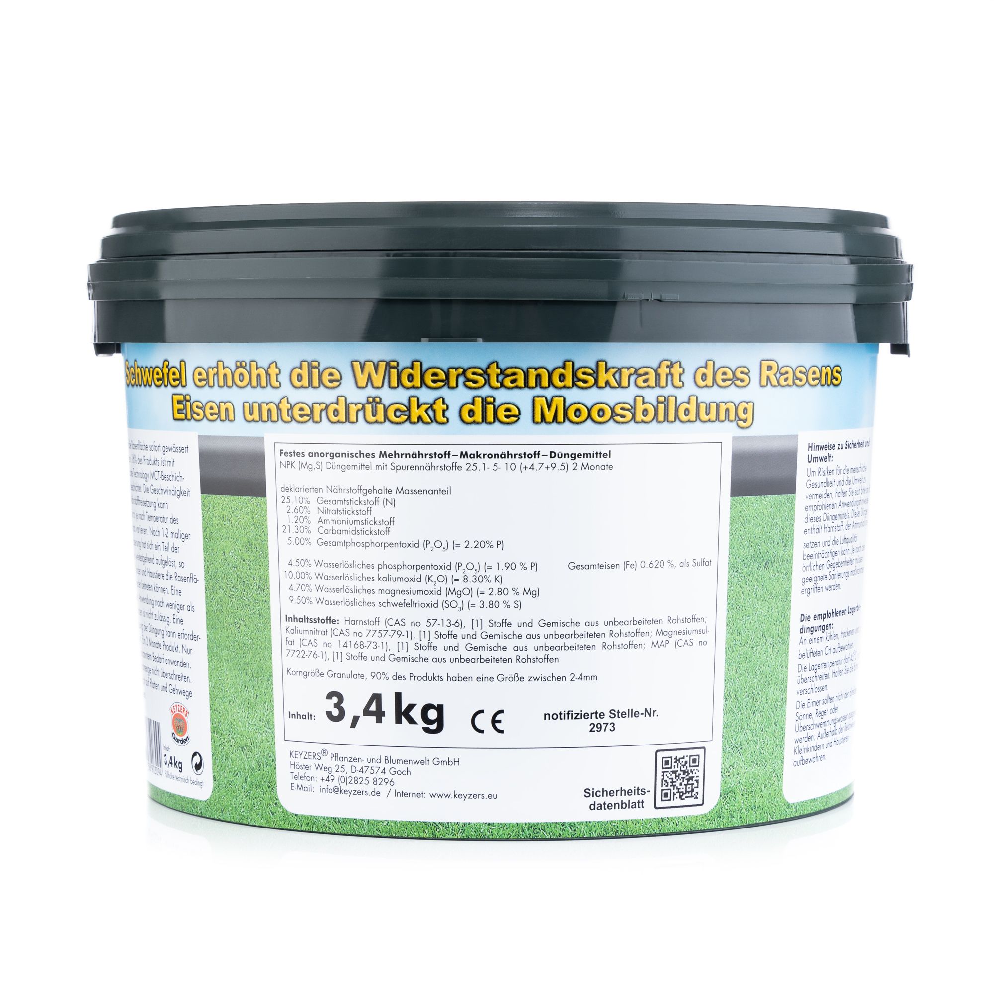 KEYZERS Premium-Rasendnger neue FORMEL 3,4kg fr 135m