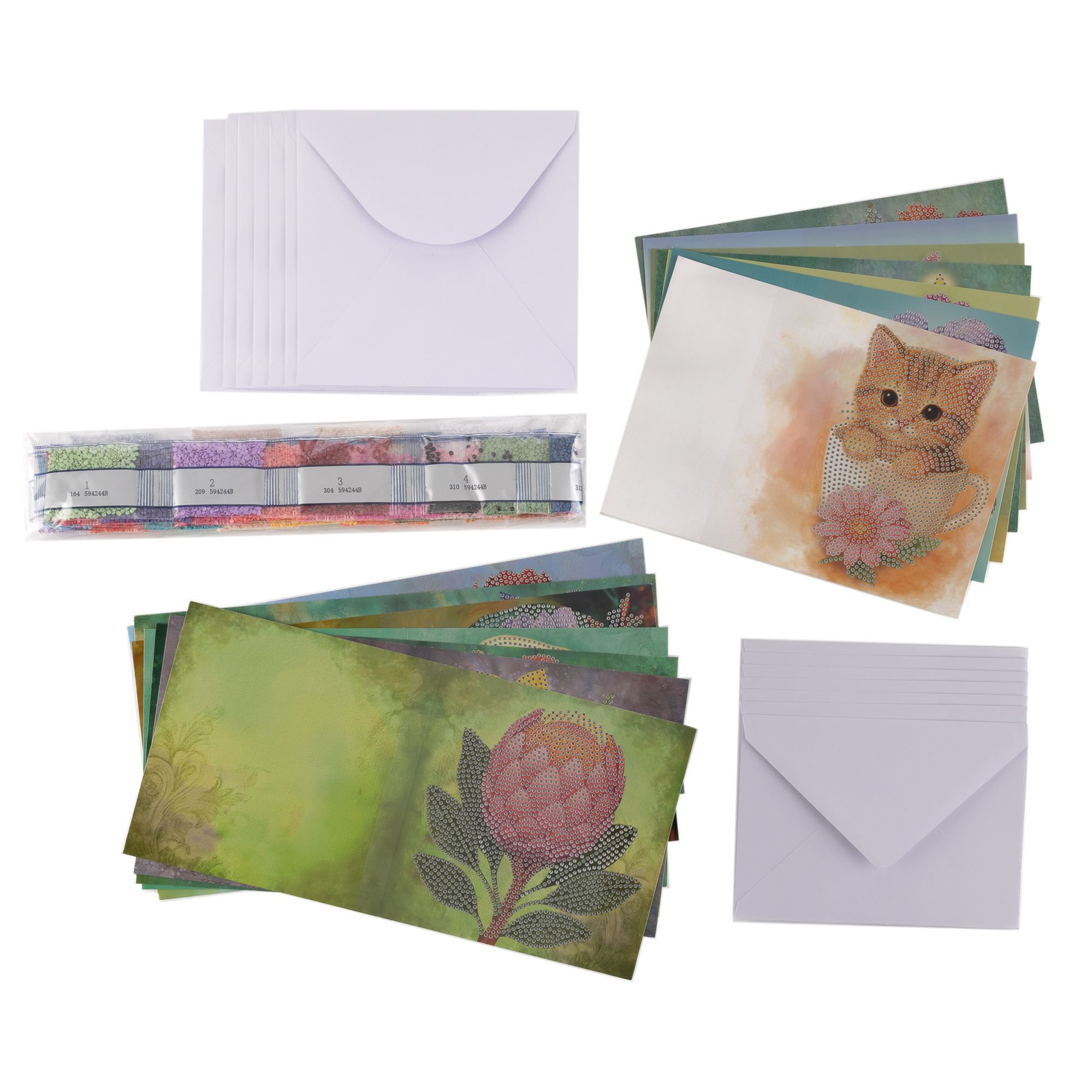 KARIN JITTENMEIER Diamond Painting Grußkarten-Set verschiedene Formate 29tlg.